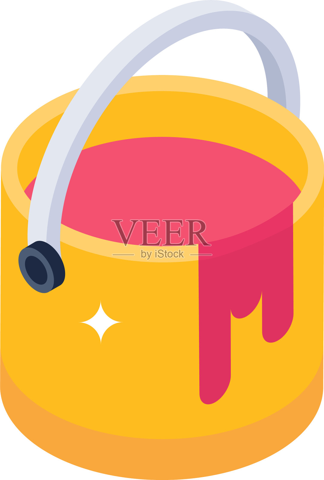 颜色的水桶插画图片素材