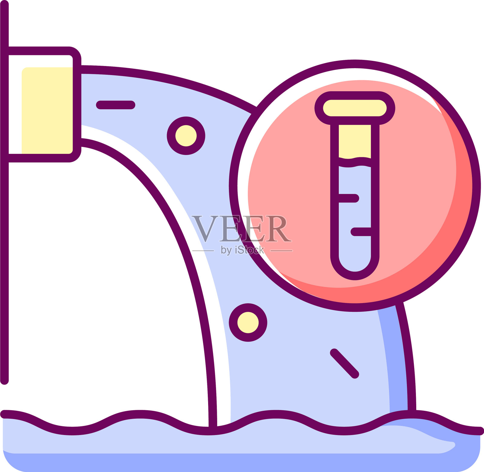 水污染控制RGB彩色图标设计元素图片