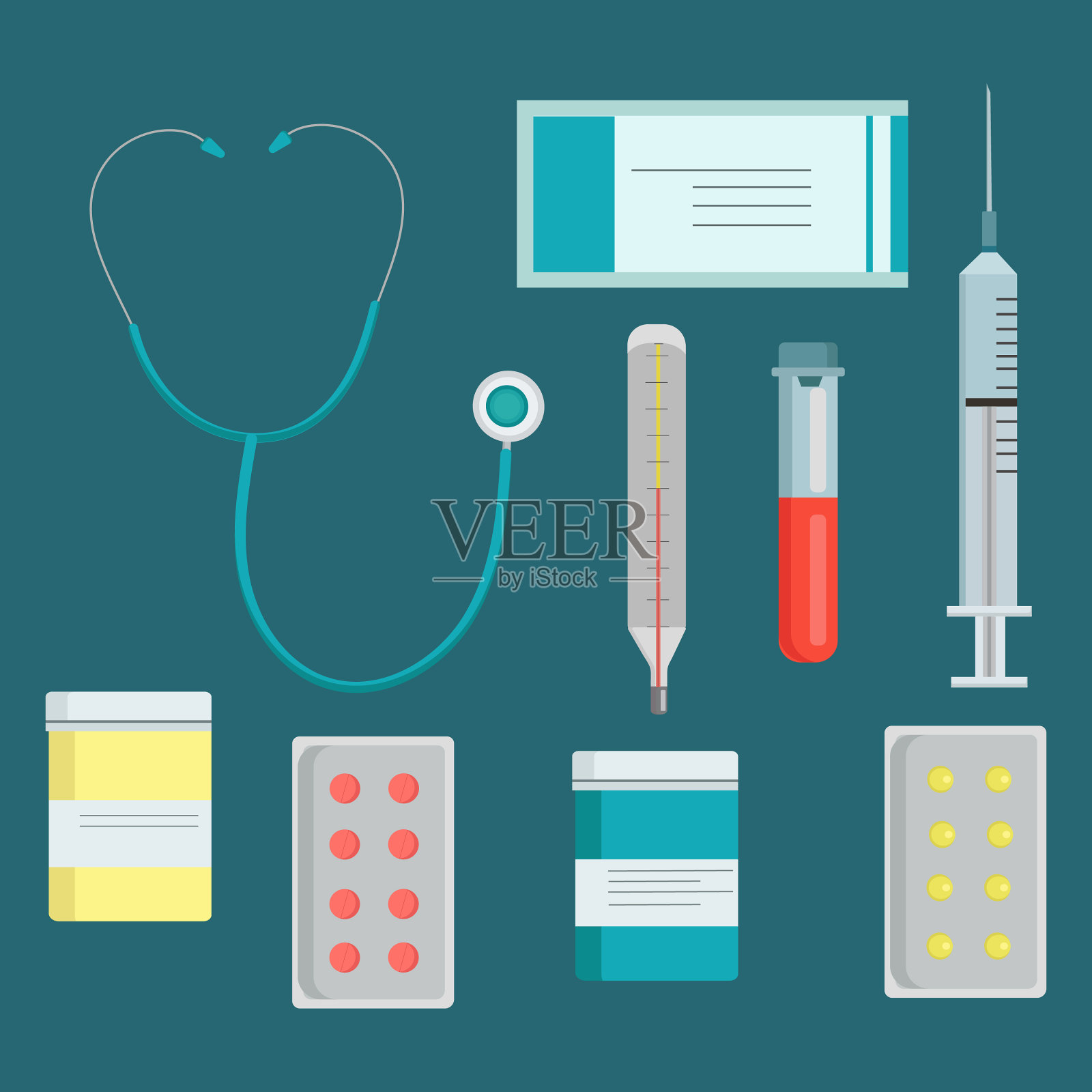 一套用于网页设计的医疗用品图标素材