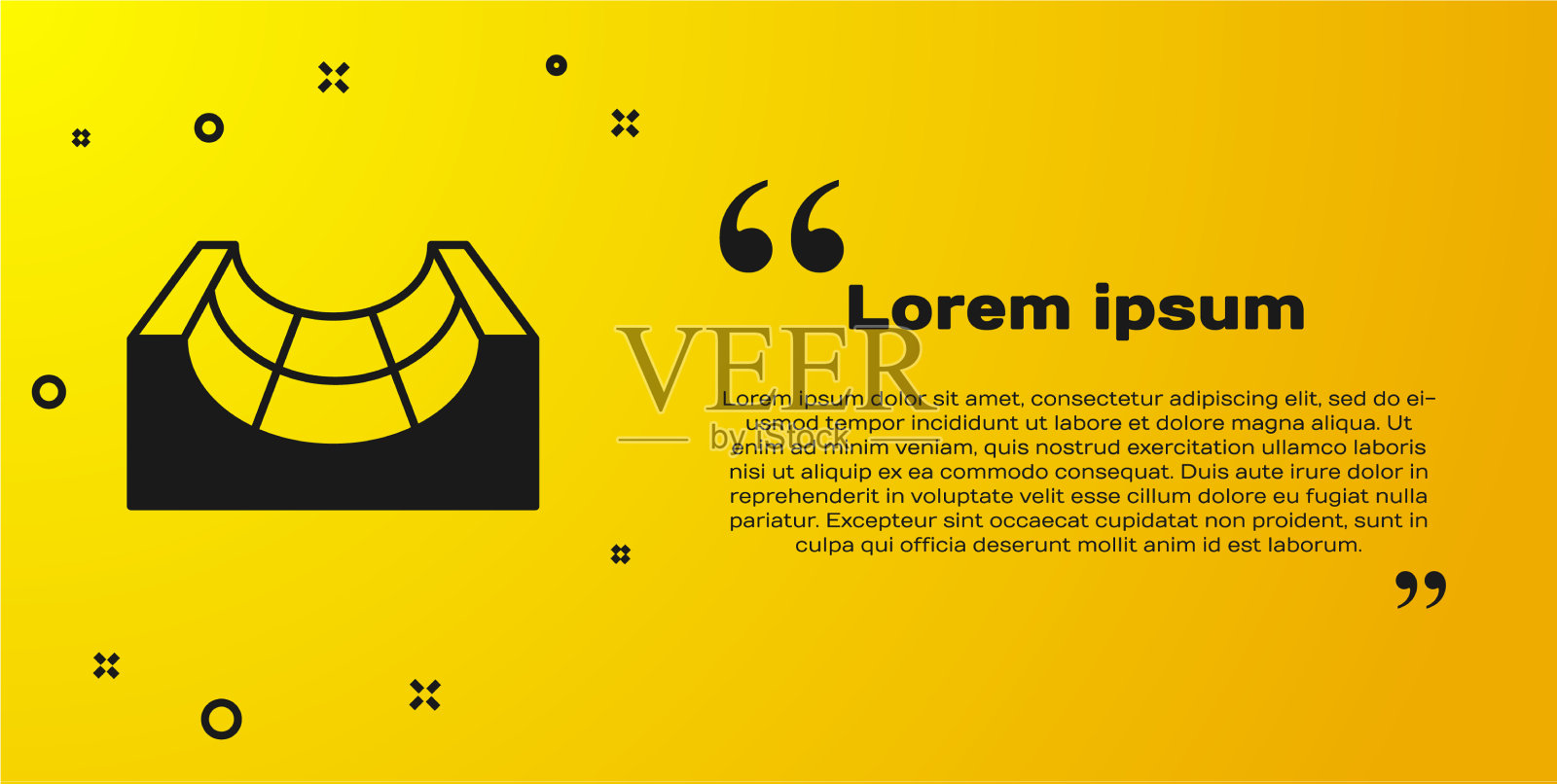 黑色溜冰公园图标孤立在黄色插画图片素材