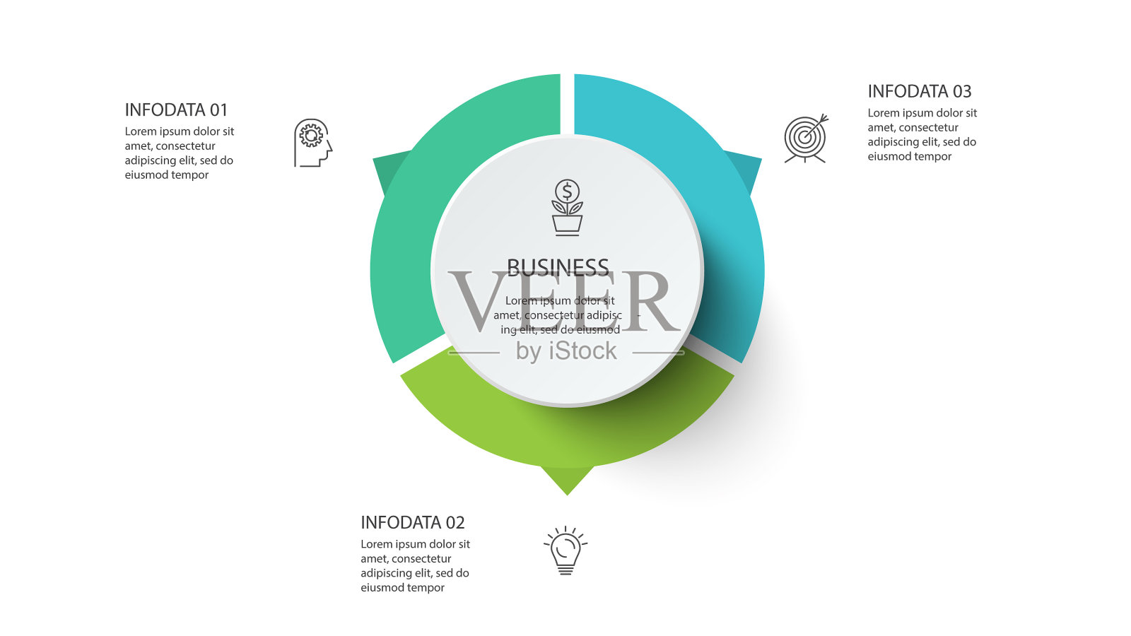 信息图形设计和营销图标设计模板素材