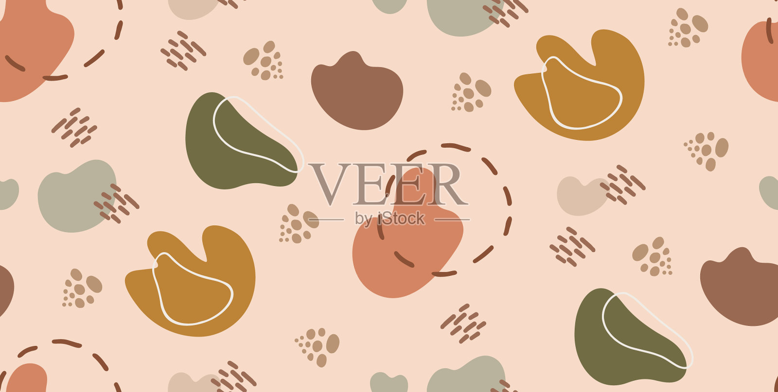 与各种图案背景无缝对接插画图片素材