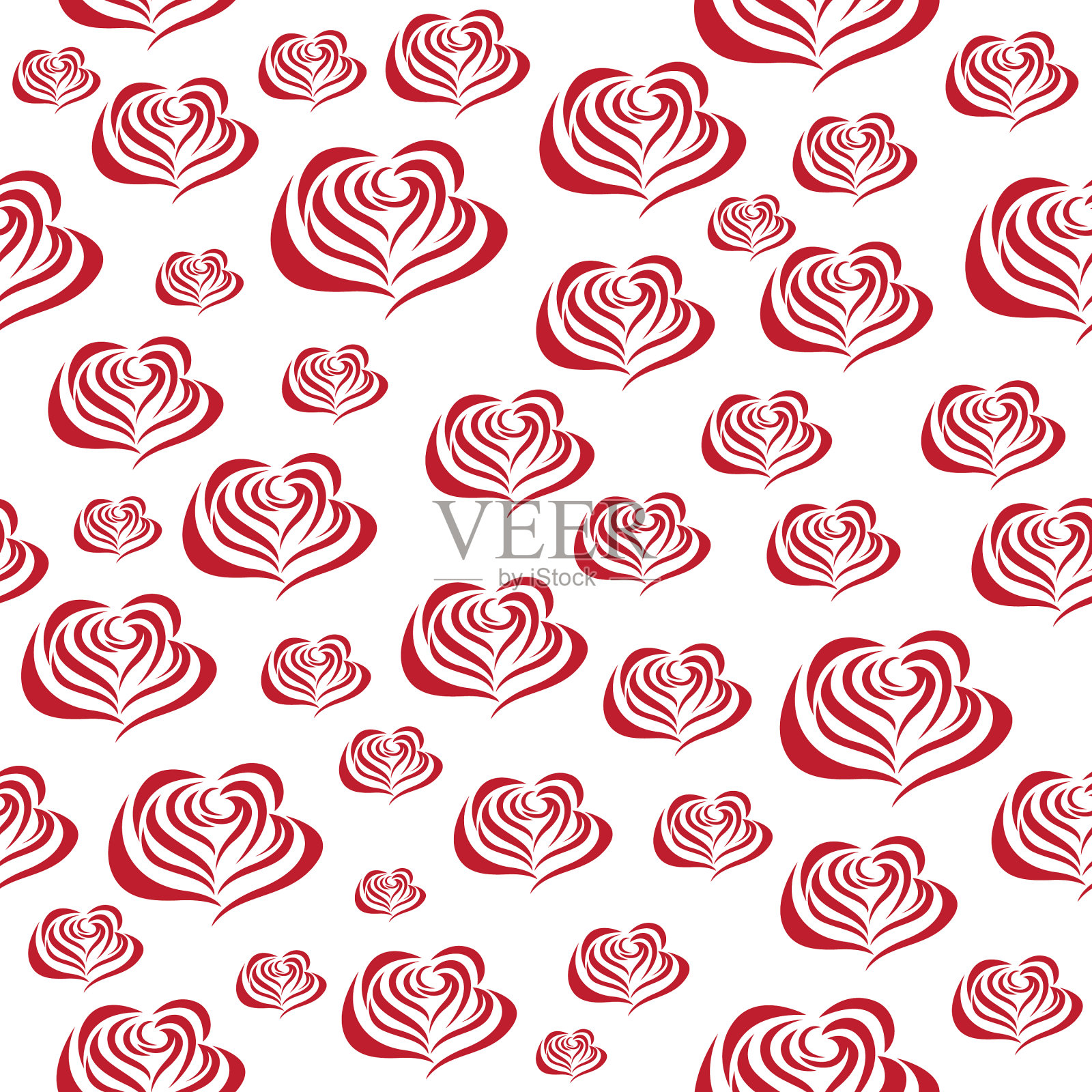 玫瑰无缝花卉背景模板插画图片素材