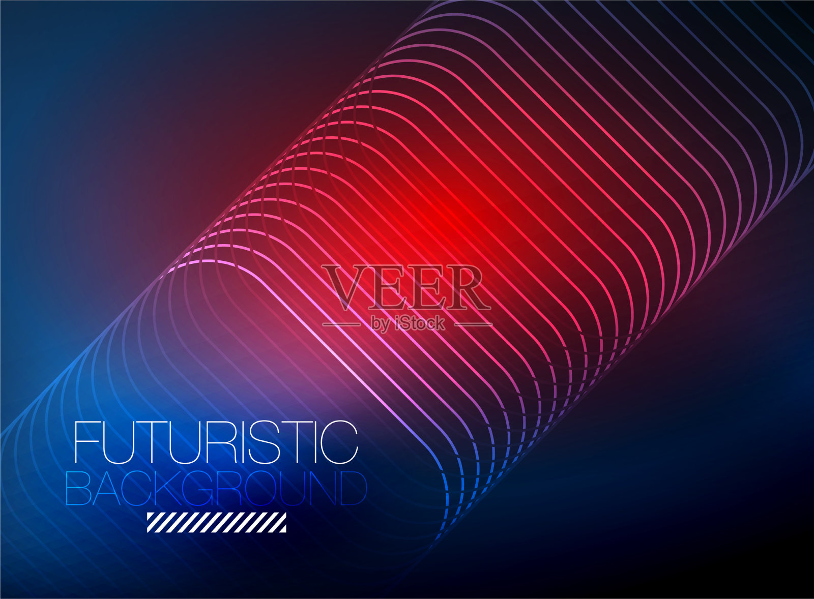 霓虹色方形轮廓线抽象背景插画图片素材