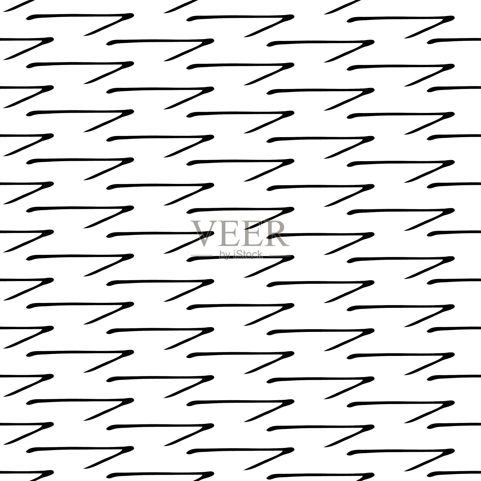 无缝模式与涂鸦箭头插画图片素材