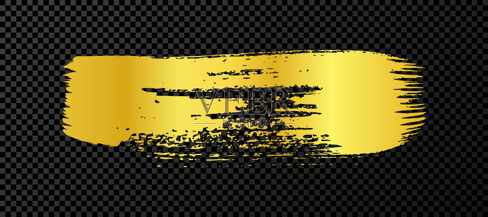 金色的垃圾笔触插画图片素材