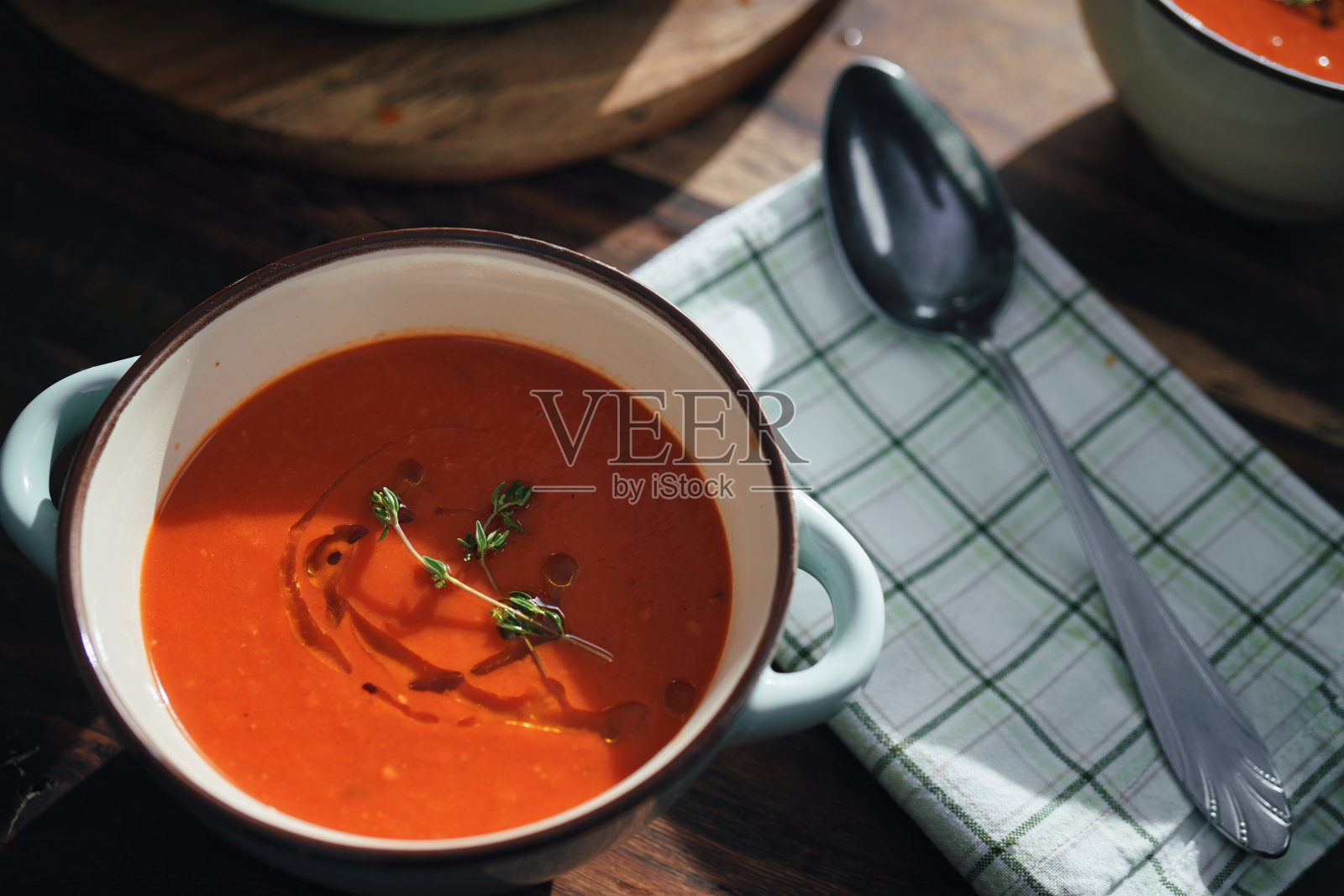 奶油蕃茄汤照片摄影图片