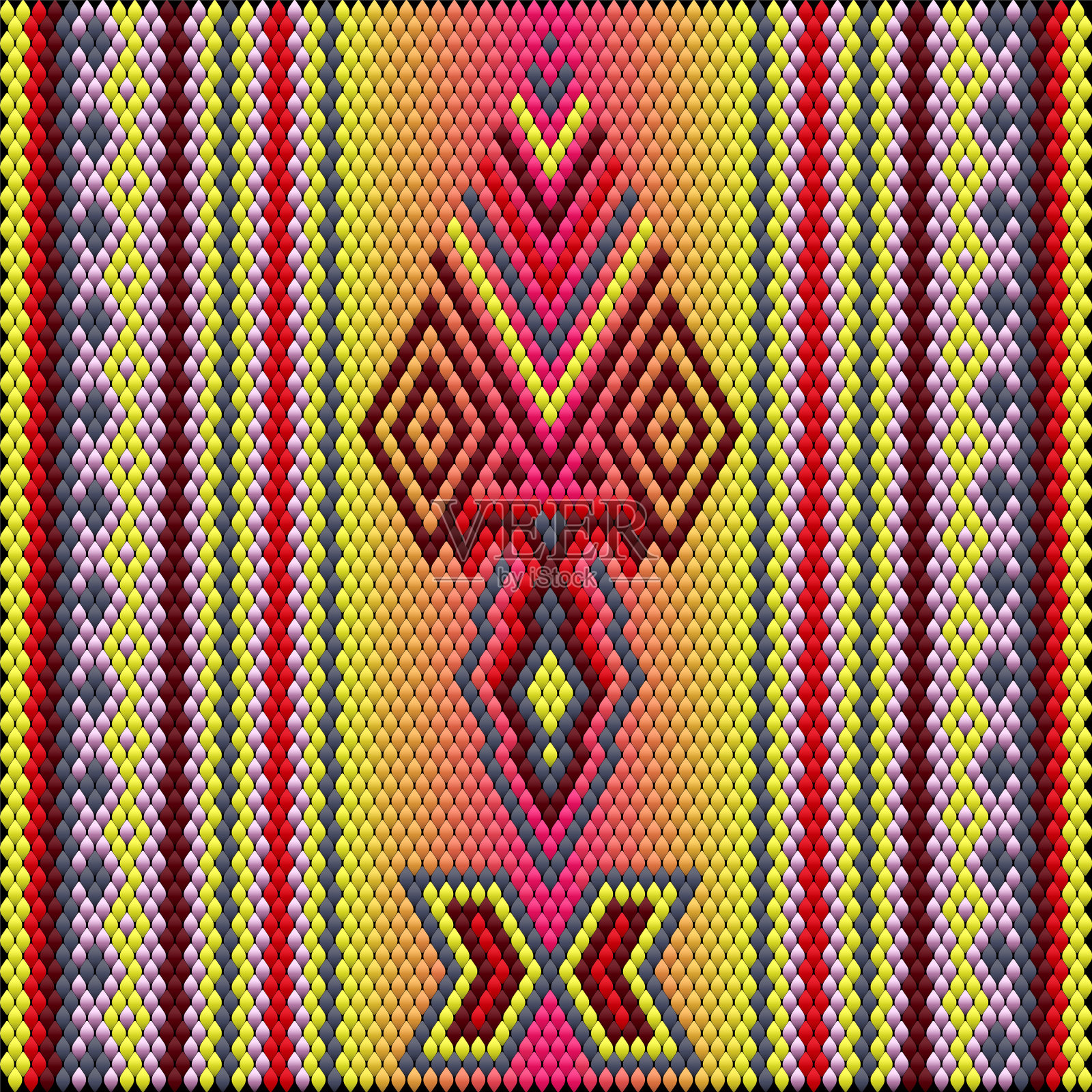 无缝的民族装饰织物内部插画图片素材