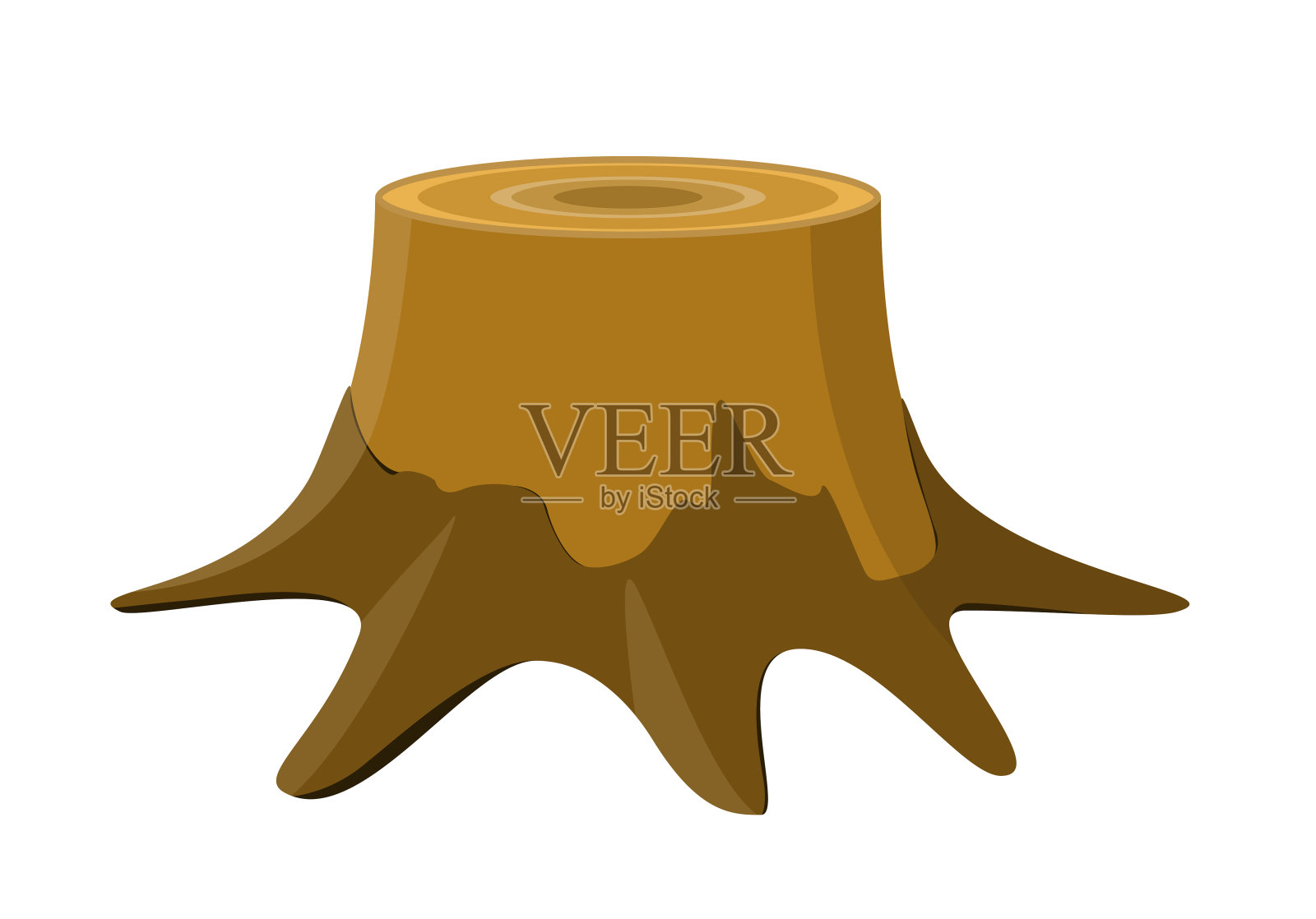 树桩插画图片素材