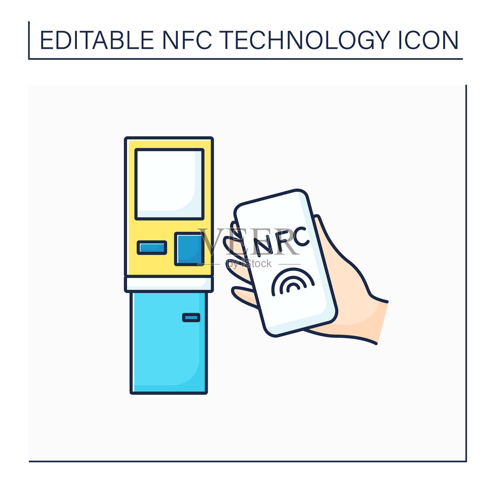 nfc彩色图标插画图片素材