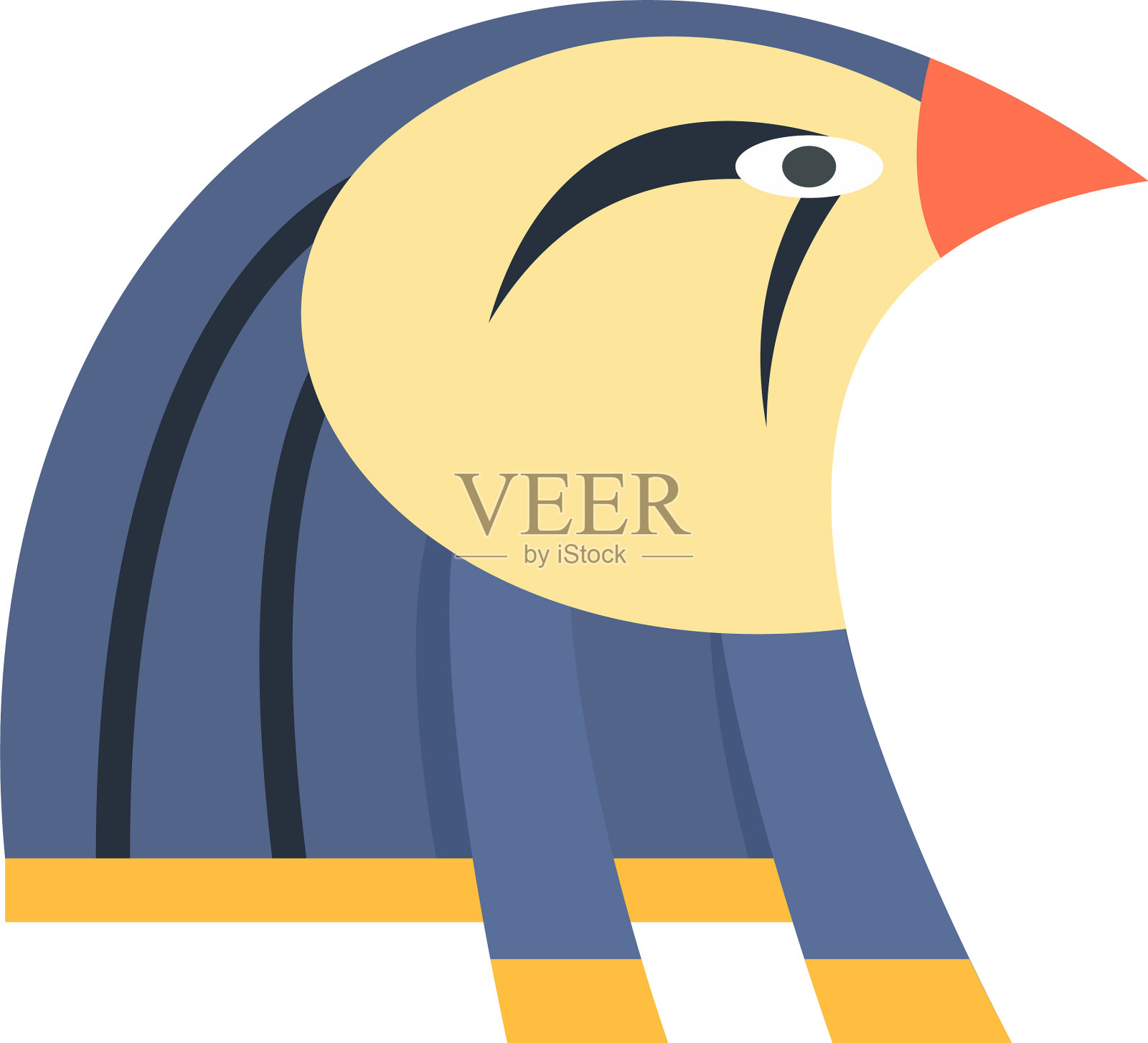 埃及鹰头图标扁平孤立设计元素图片