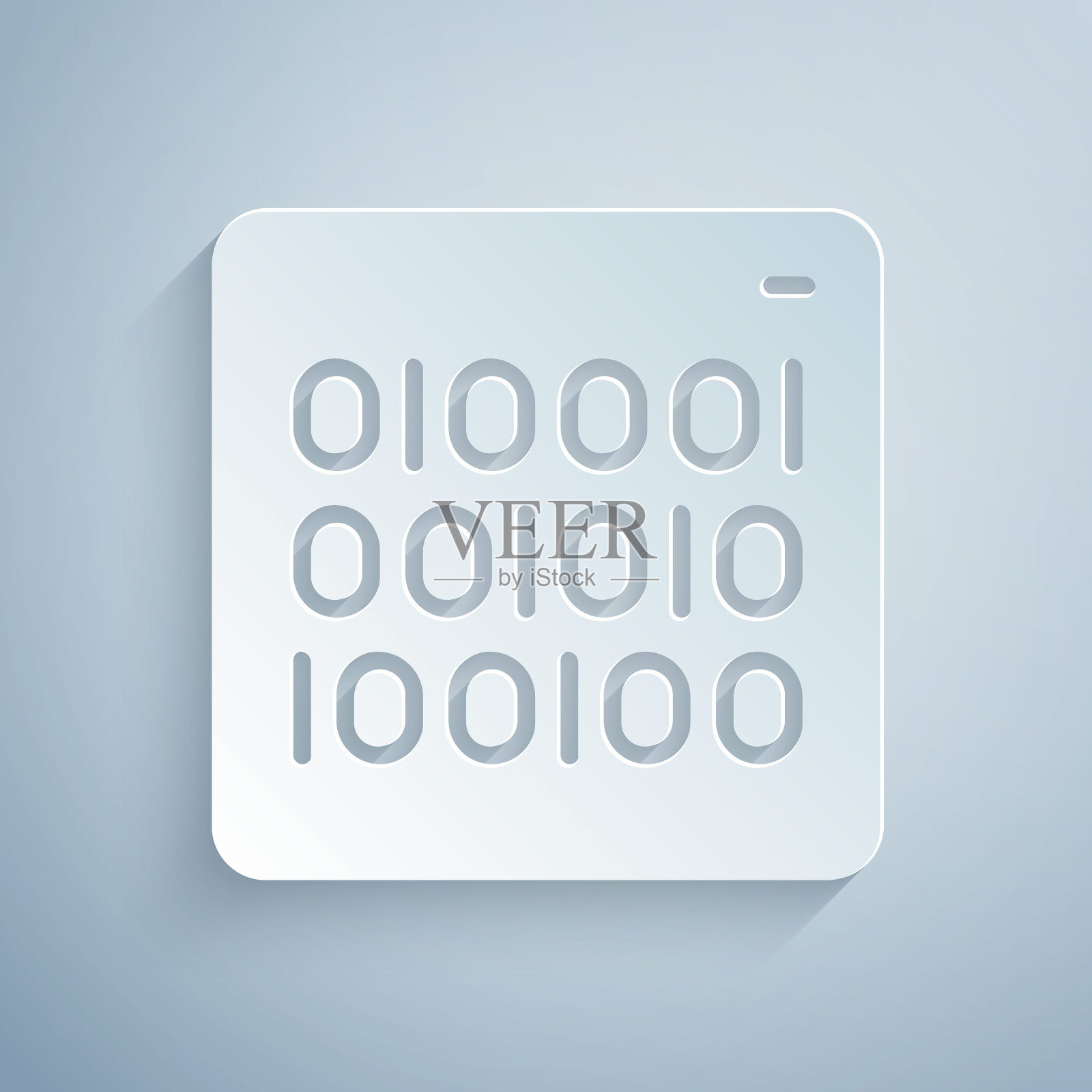 剪纸风格二进制代码图标矢量素材插画图片素材