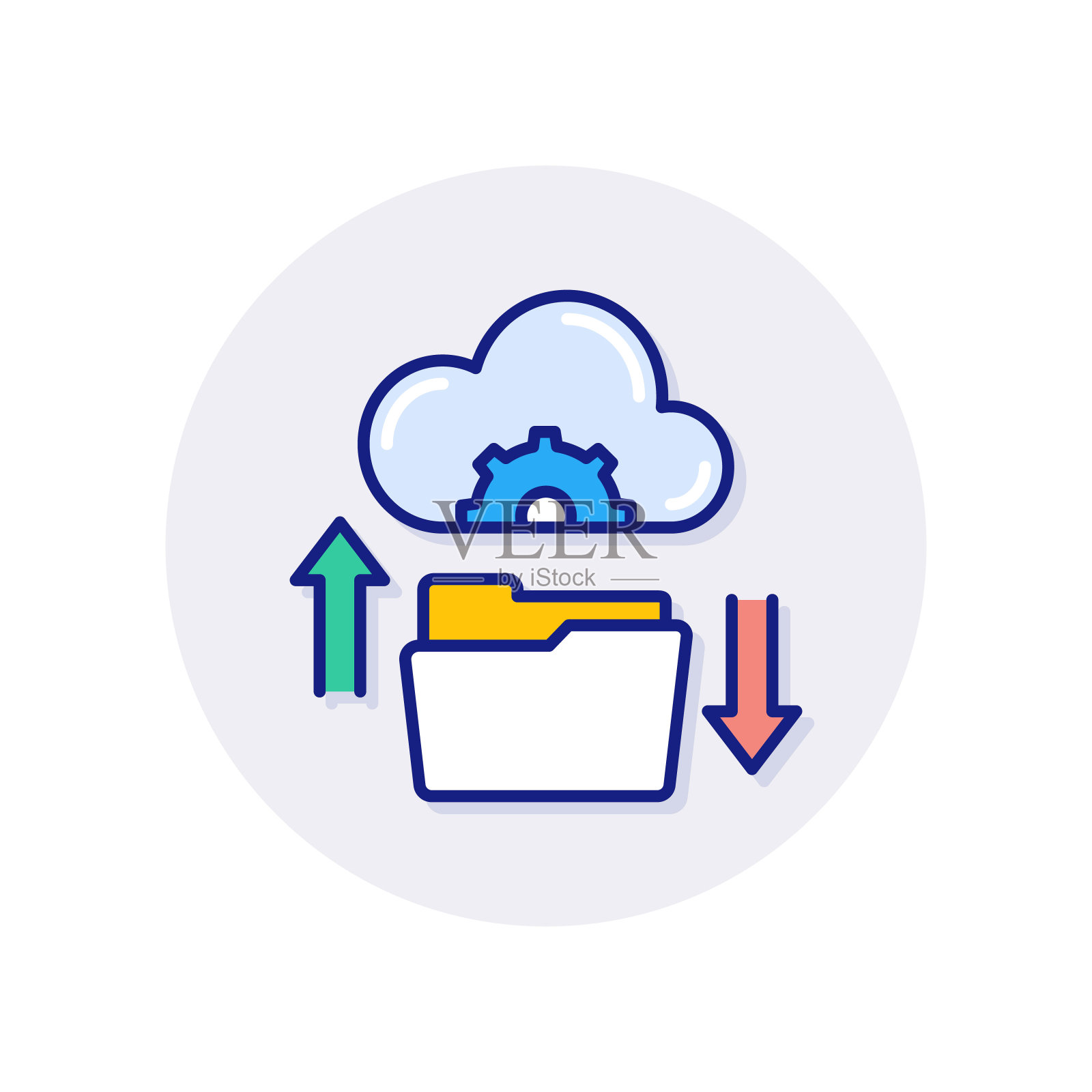 数据共享插画图片素材