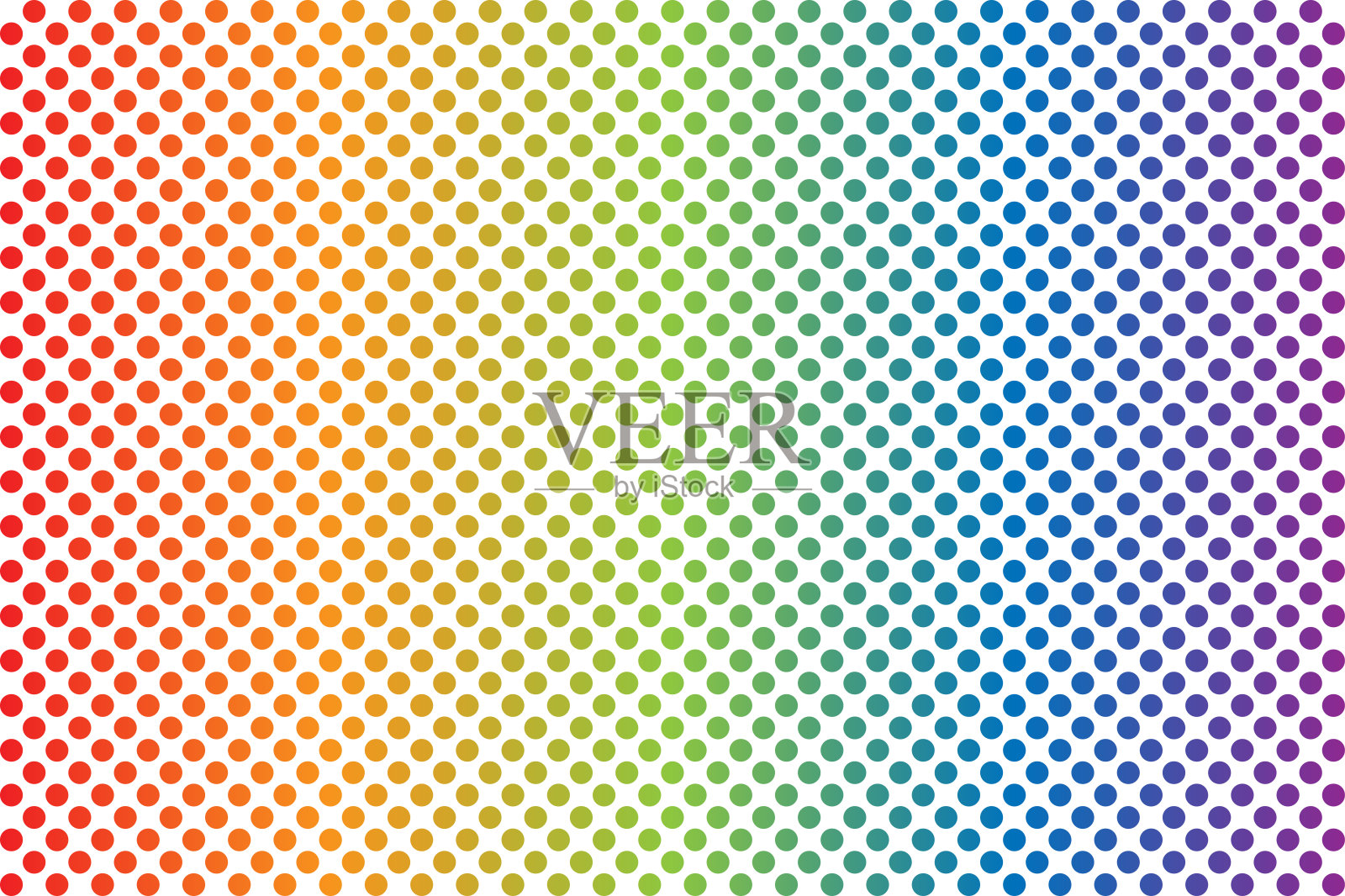 彩虹圆点背景-矢量插图。插画图片素材