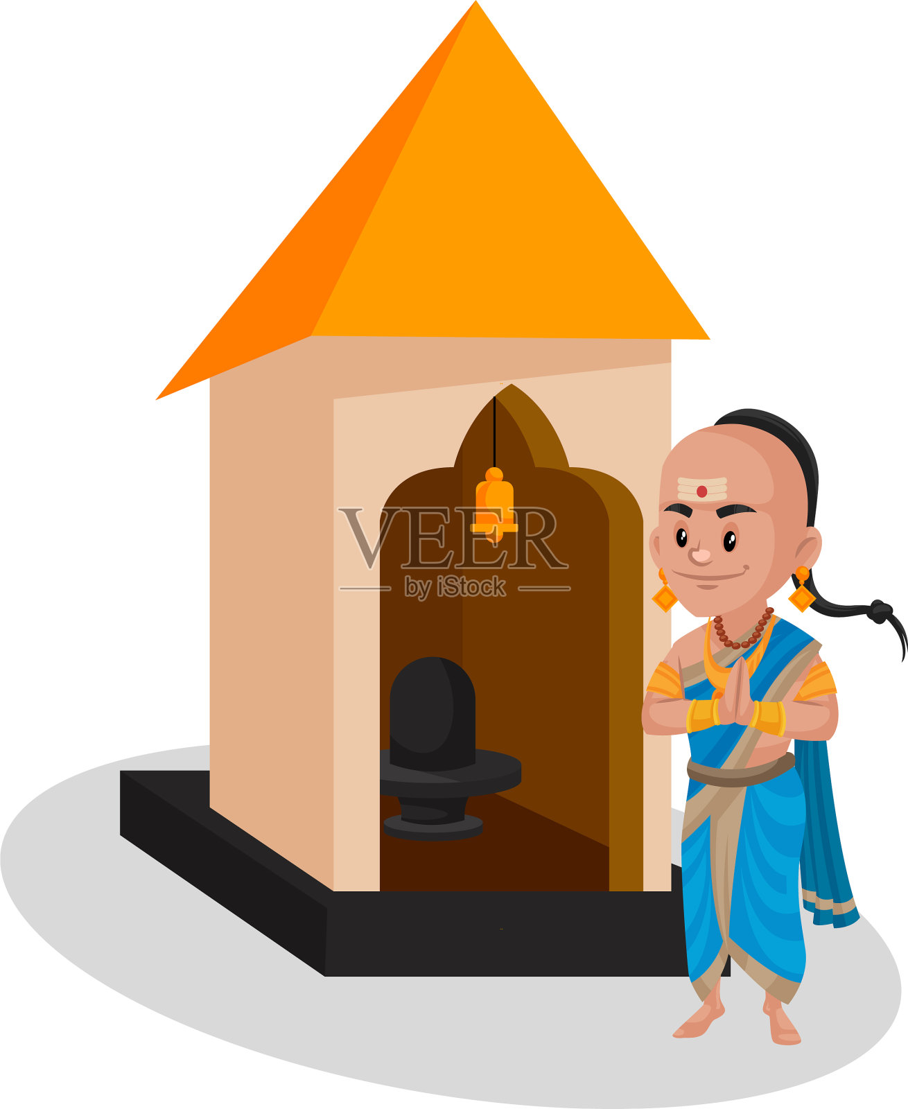 特纳利罗摩克里希纳卡通人物设计元素图片