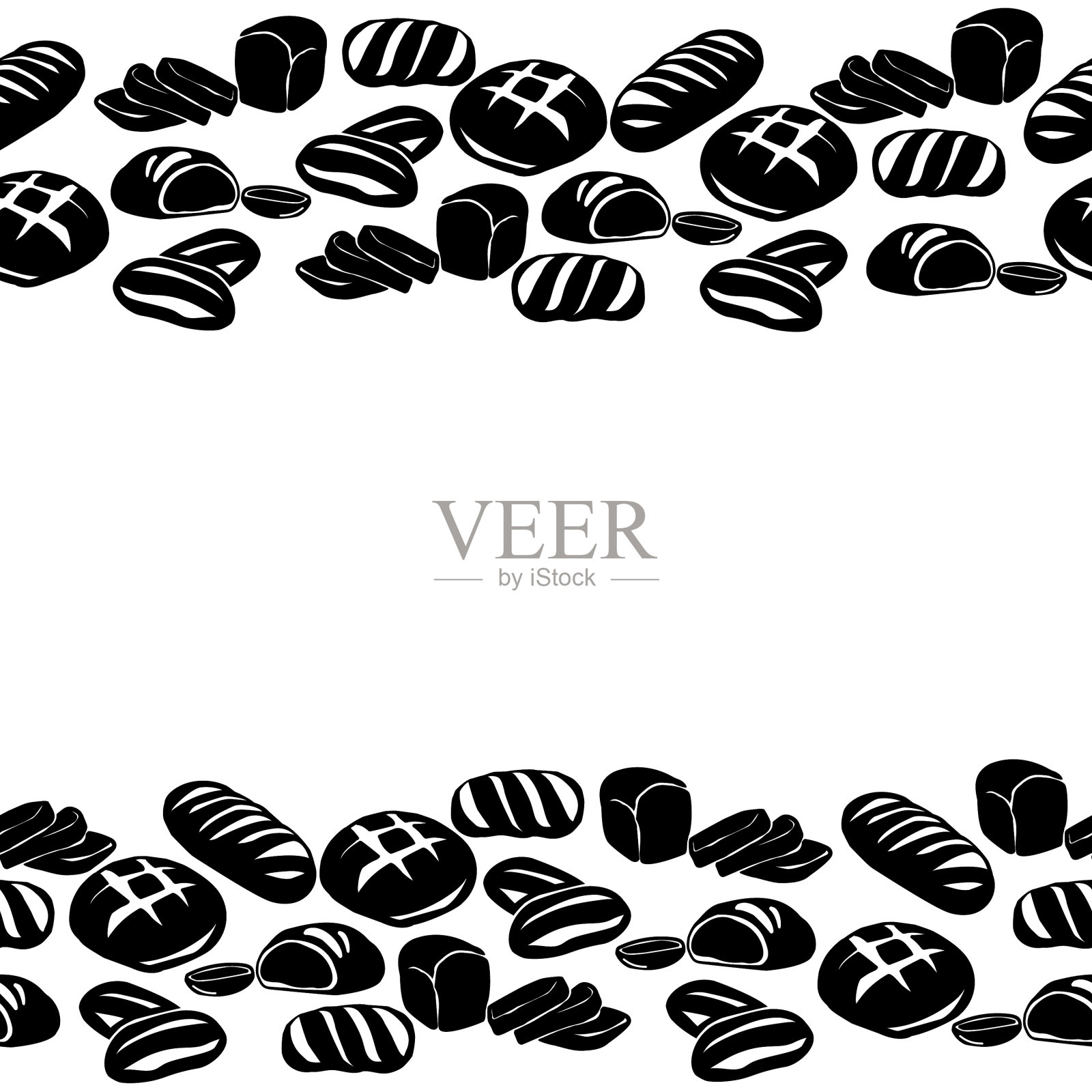 水平边界从轮廓不同插画图片素材