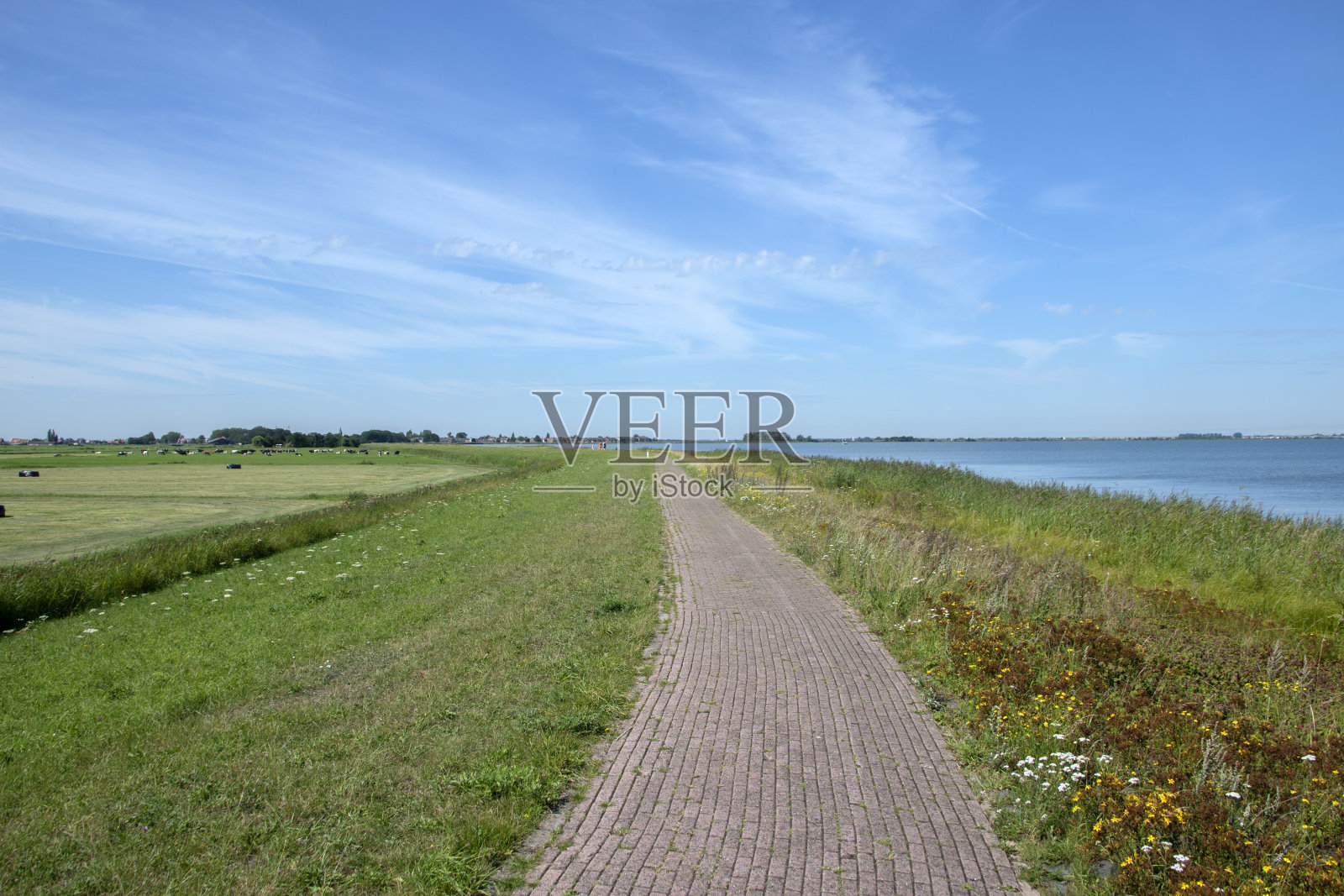 空空的自行车道去荷兰的马克照片摄影图片