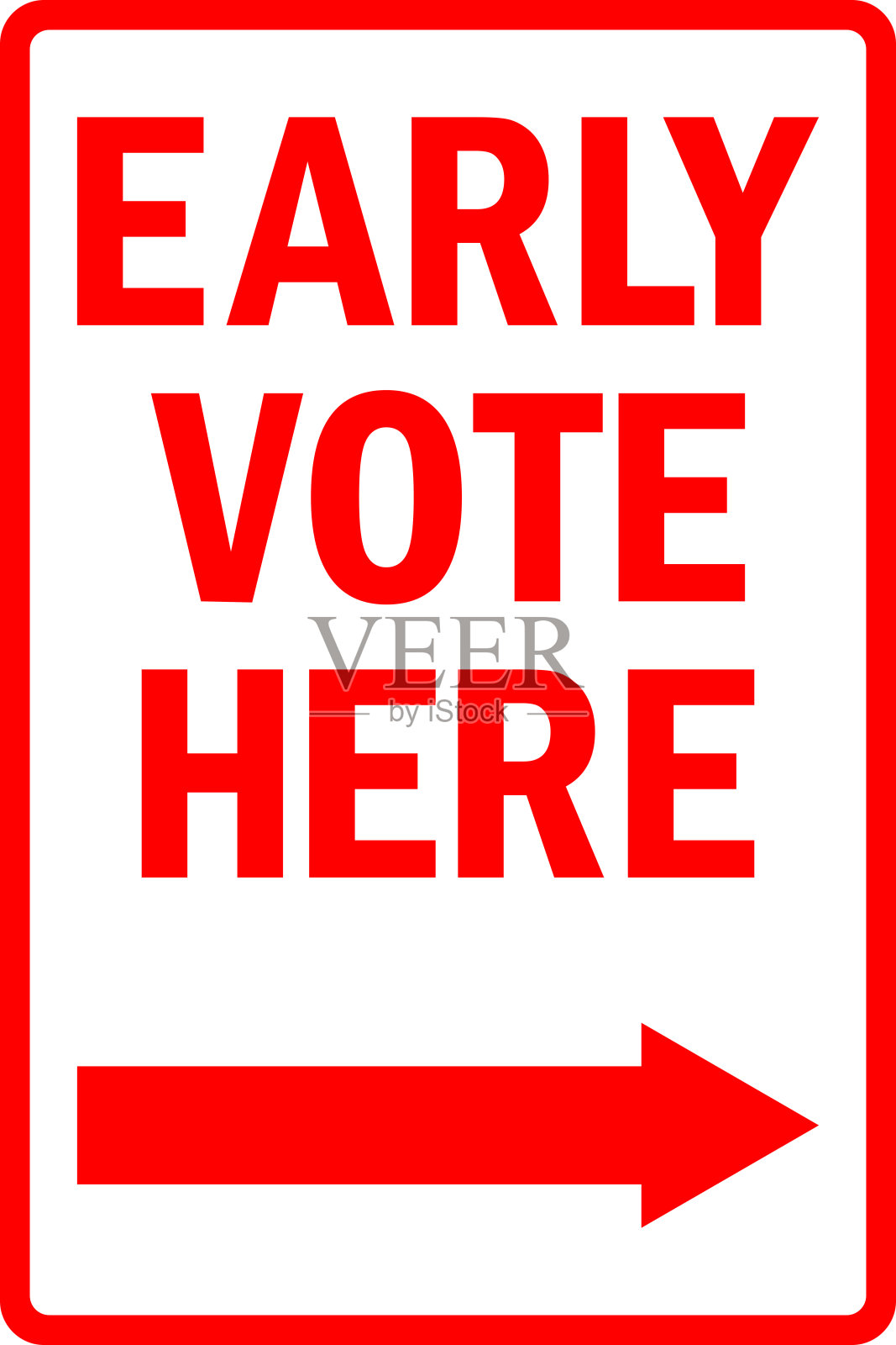 提前投票，请签名。插画图片素材