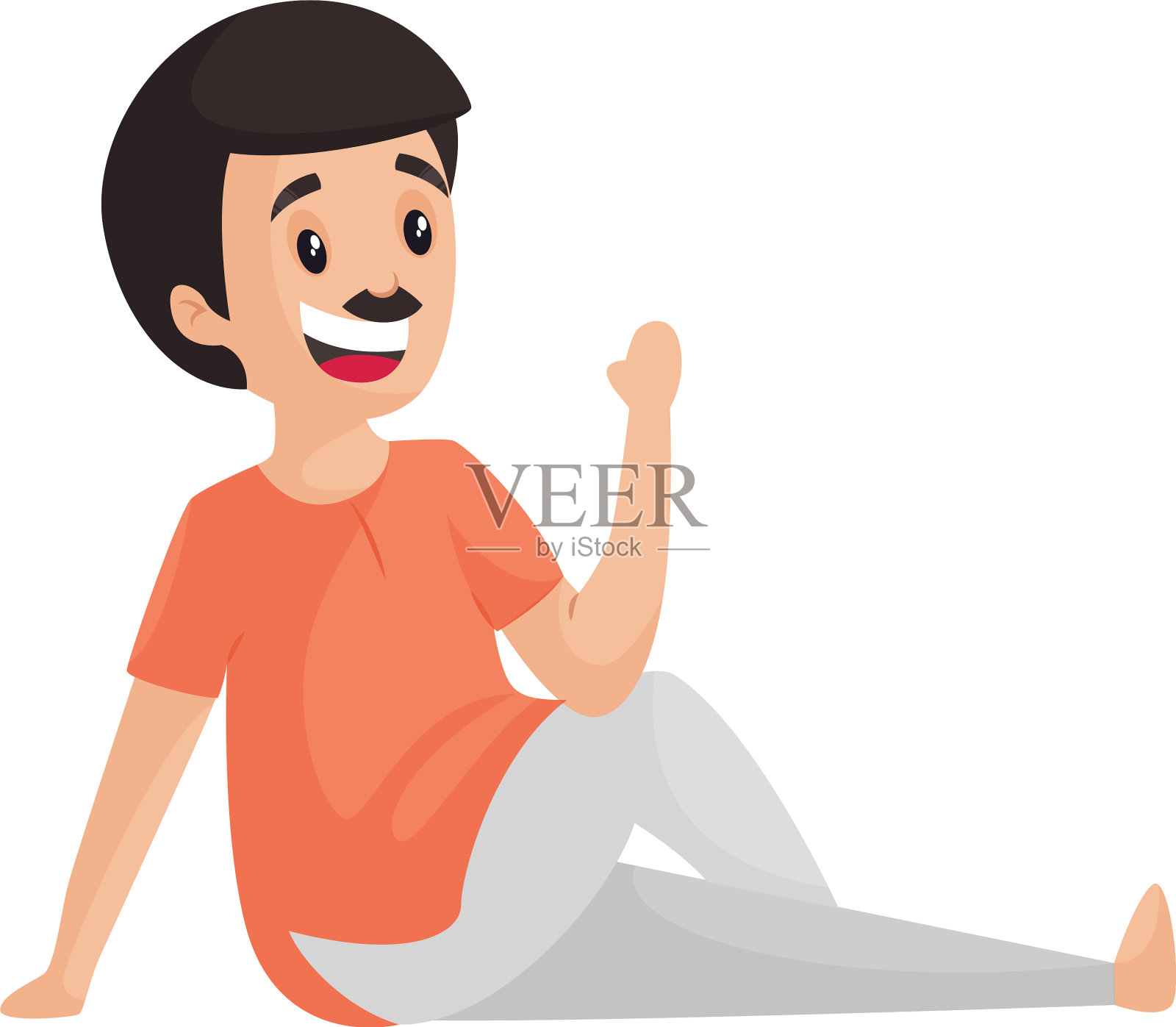 快乐人卡通人物设计元素图片