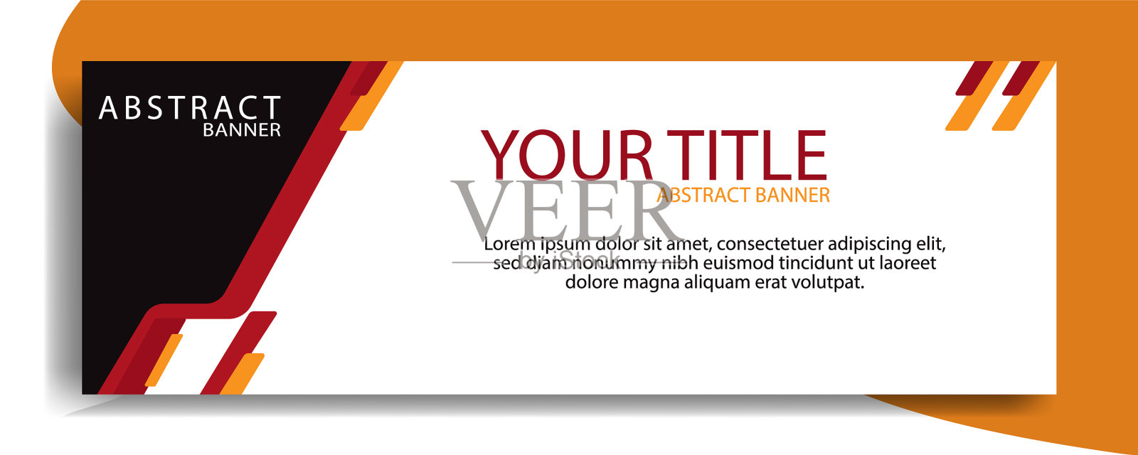 优雅的红色横幅标准尺寸出售插画图片素材