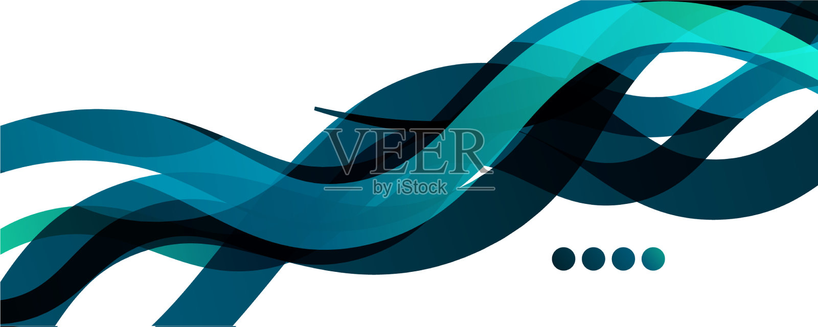 抽象背景-透明重叠波浪插画图片素材