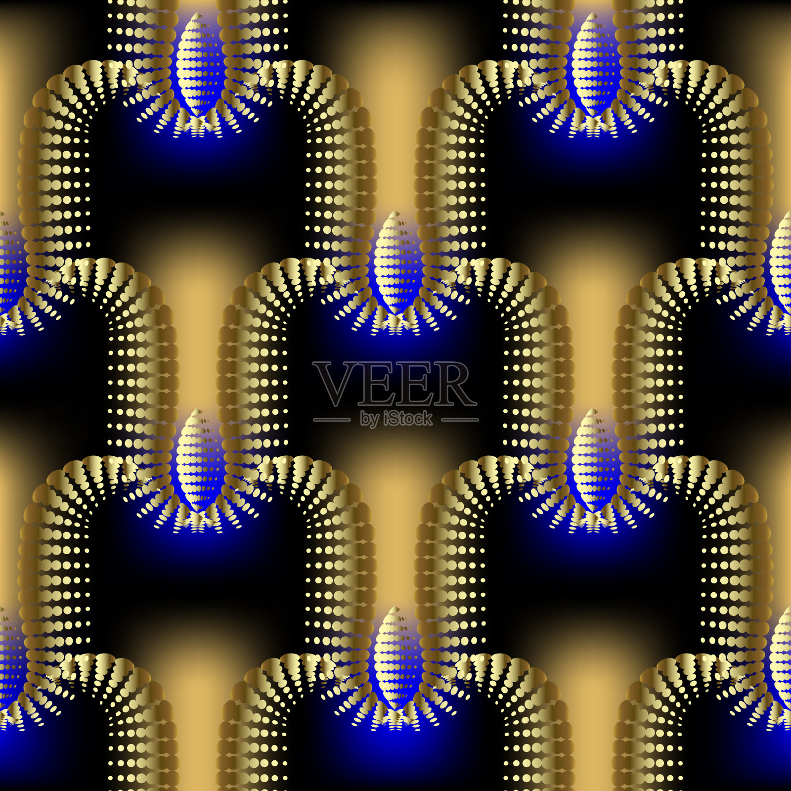 豪华3d无缝花纹，美观装饰性强插画图片素材