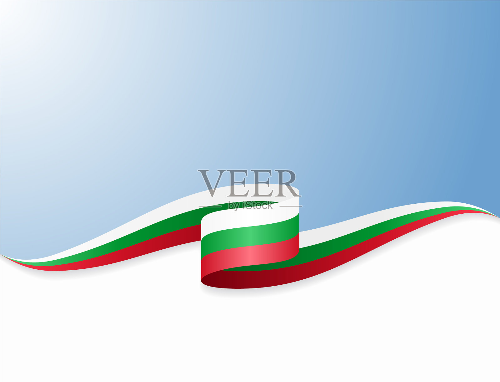 保加利亚国旗波浪抽象背景插画图片素材