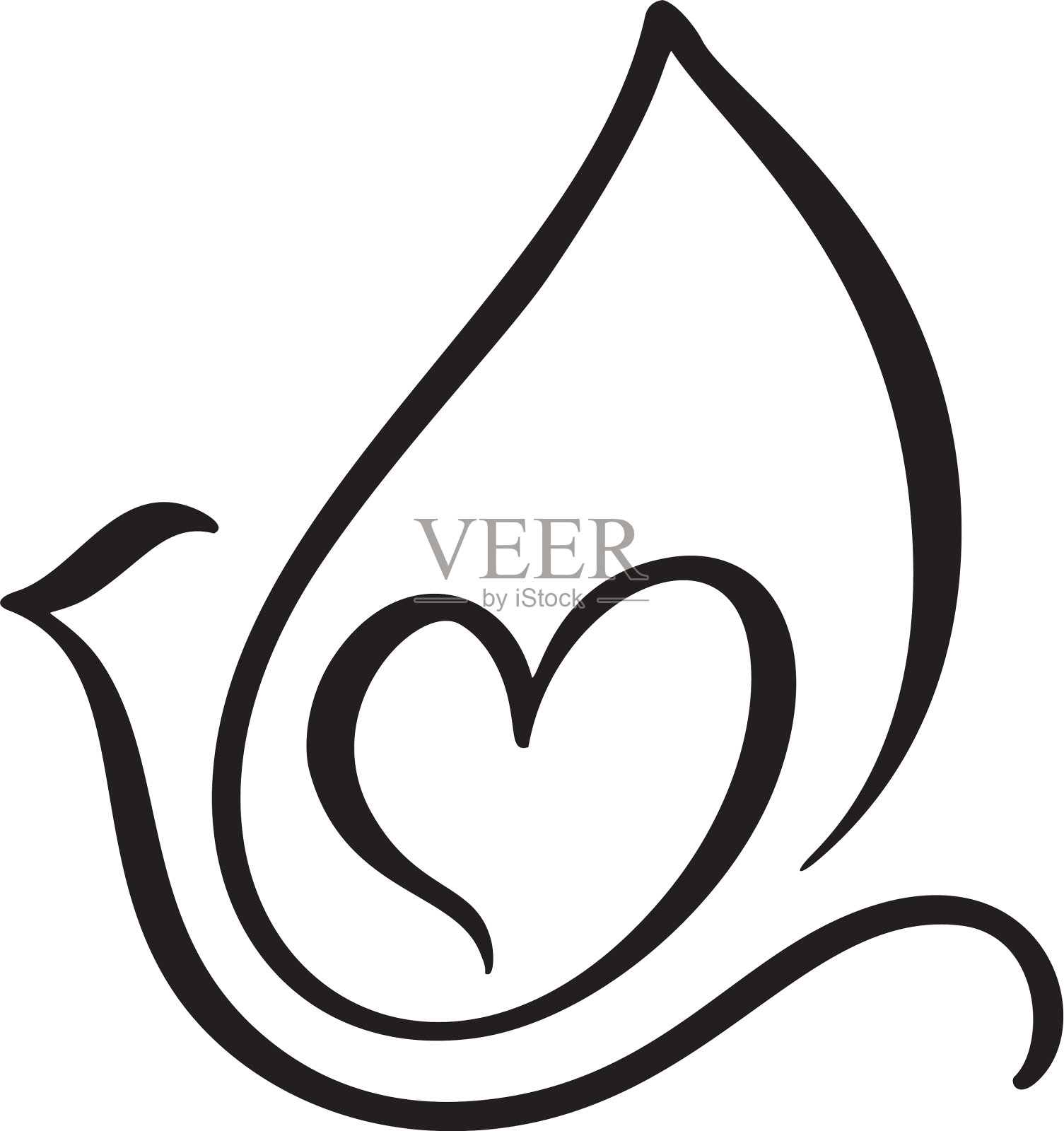 爱与心标志设计模板插画图片素材