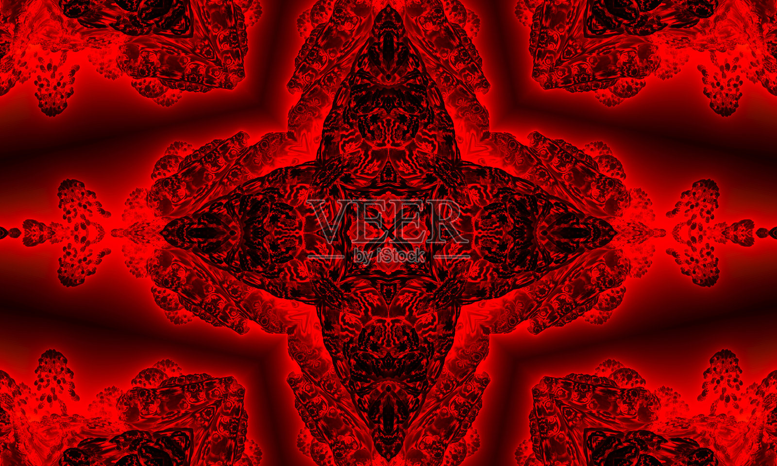 吸血鬼标志的数字可视化。Bloddy万花筒。插画图片素材