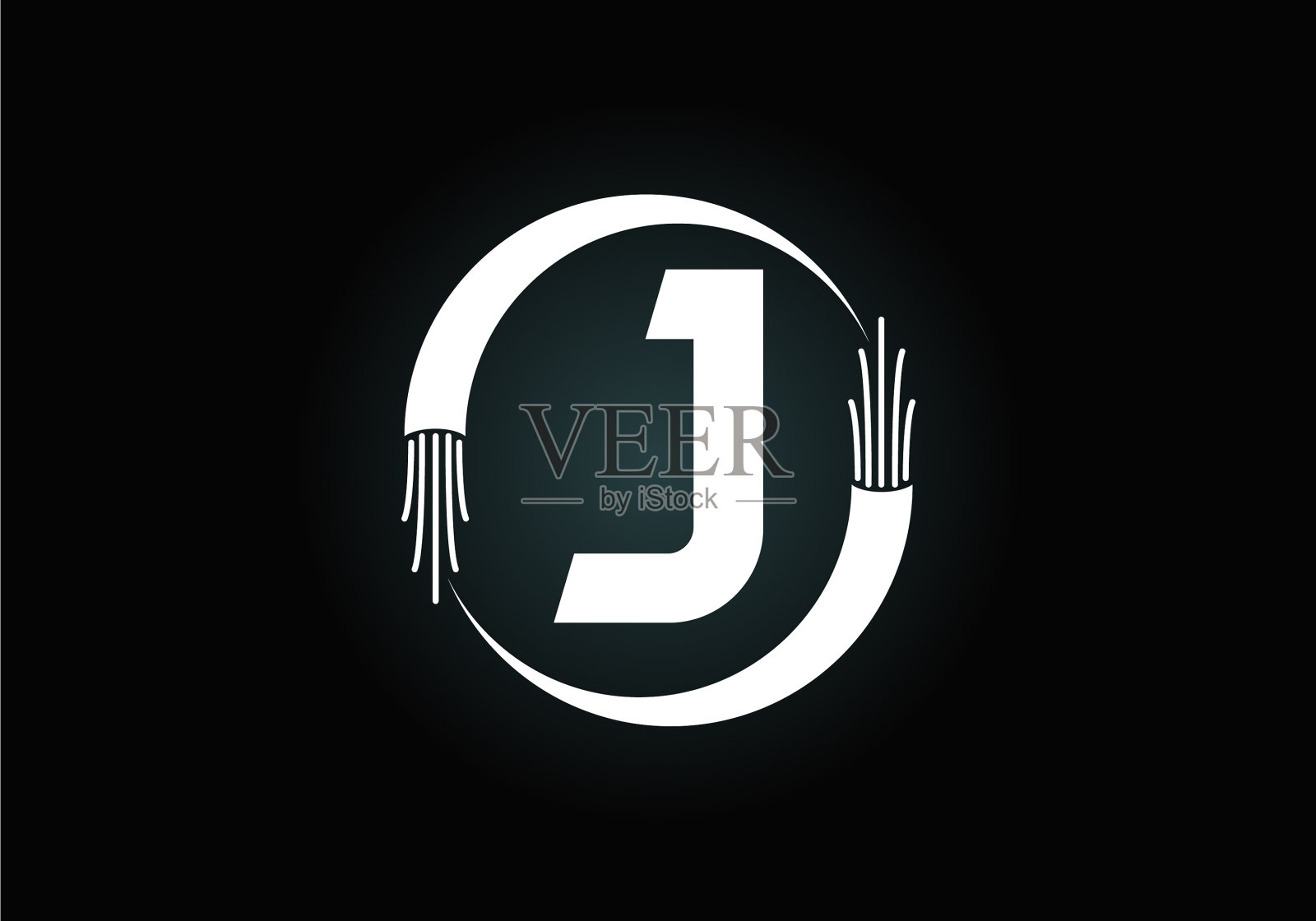 首字母字母字母与电插画图片素材