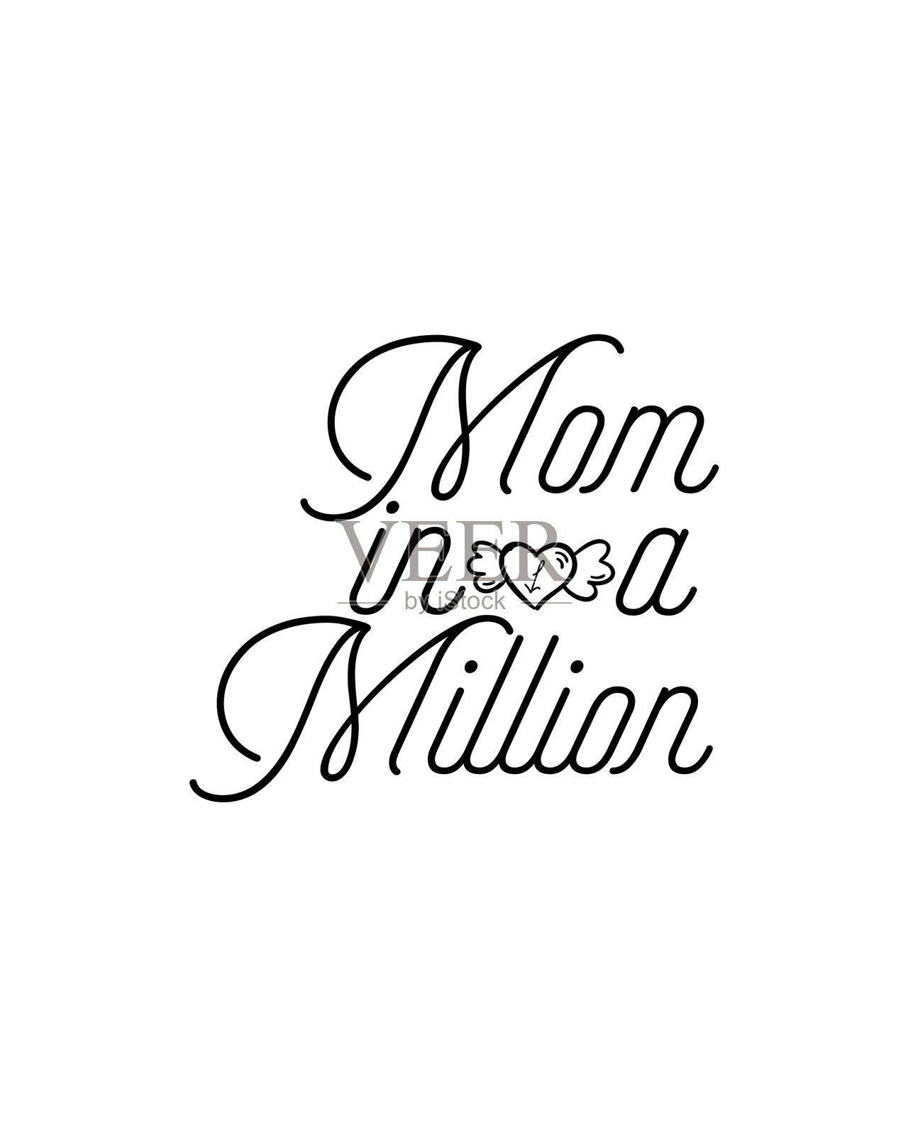 妈妈在百万个手工印刷海报上插画图片素材