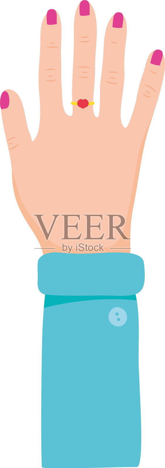 手戴婚戒设计元素图片