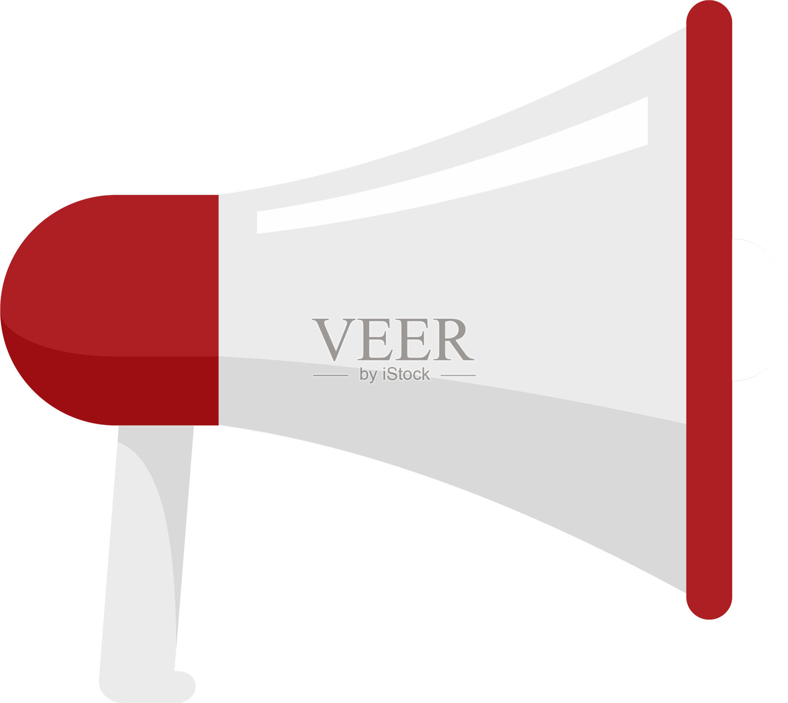 喇叭图标扁平孤立设计元素图片