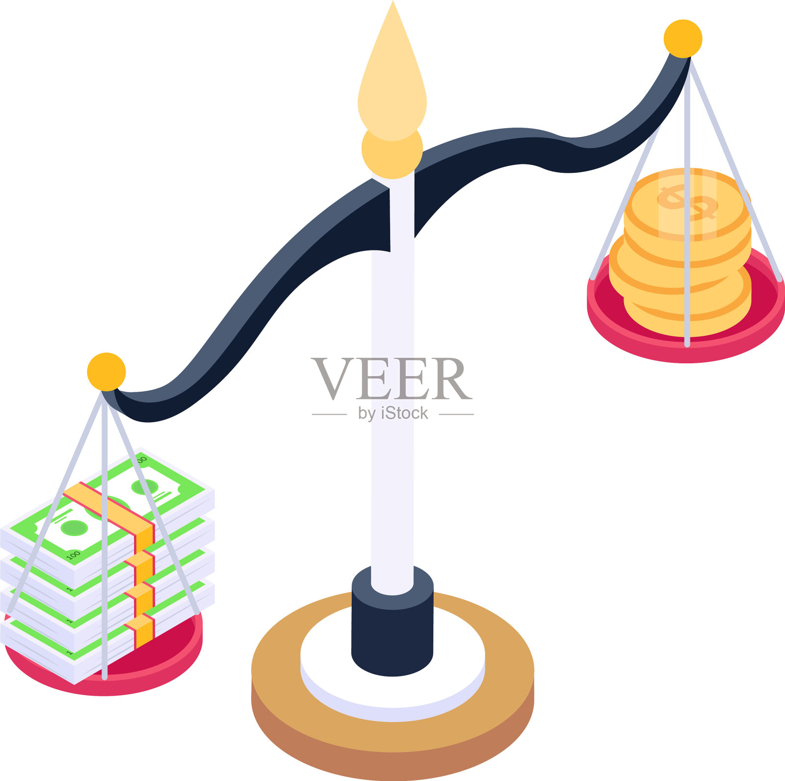 资金平衡插画图片素材