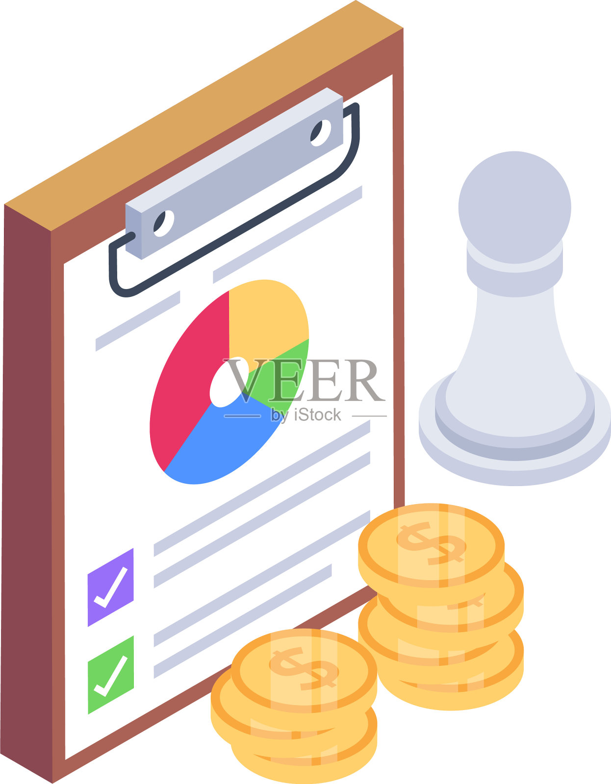 损益表插画图片素材