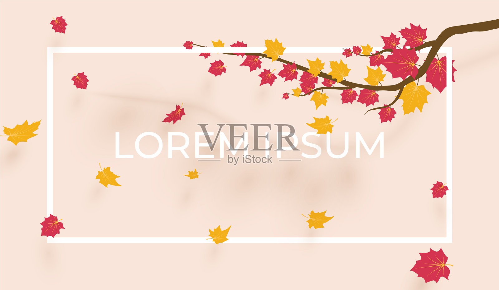 秋季设计分支插画图片素材