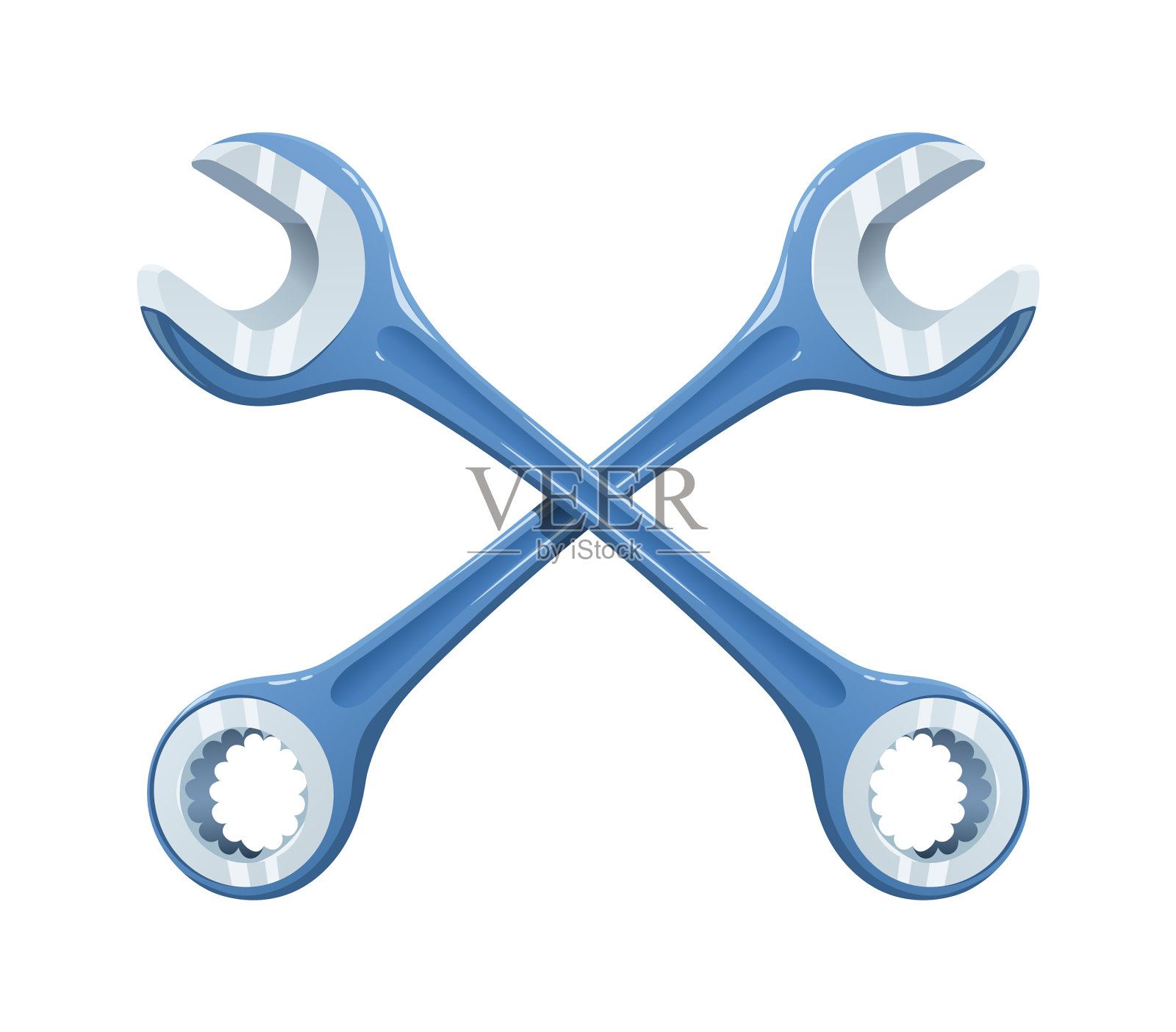 修理机器用的扳手设计元素图片