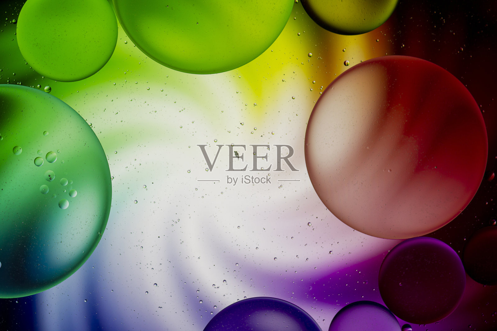 抽象宏观色彩丰富的油水背景照片摄影图片