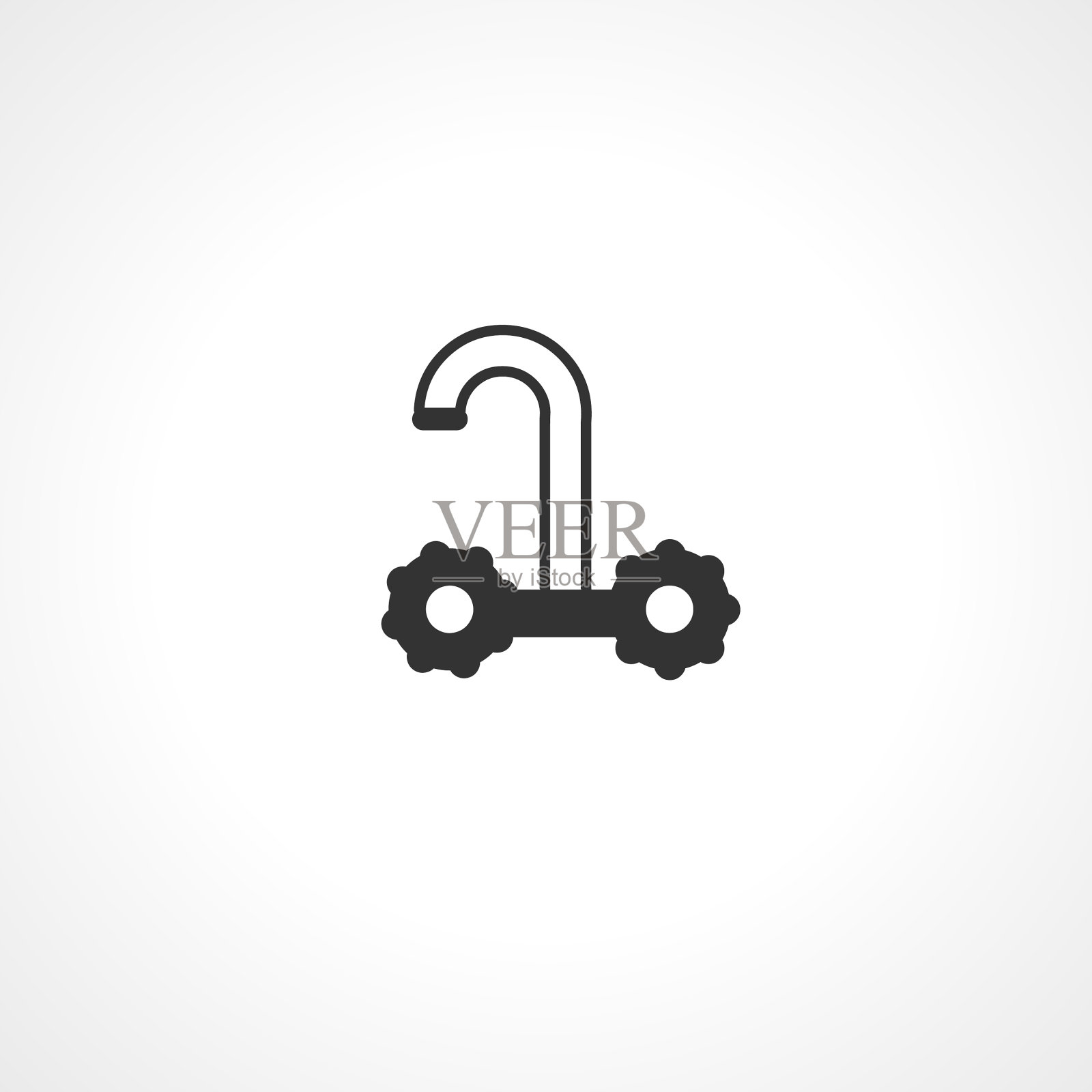 自来水龙头图标自来水龙头孤立的简单图标插画图片素材