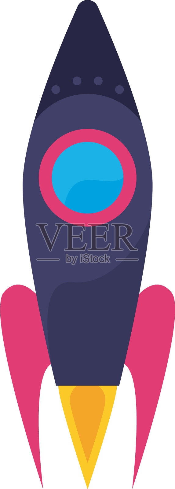 火箭发射器启动插画图片素材