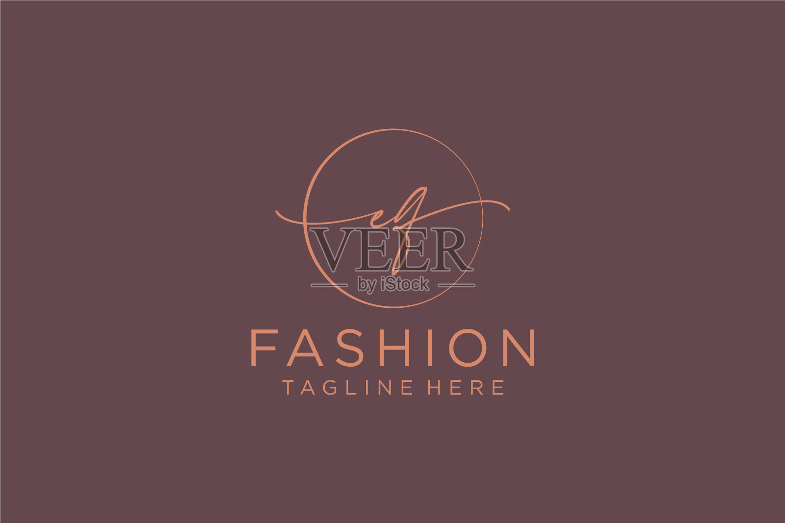 最初的eq女性标志美字母和插画图片素材