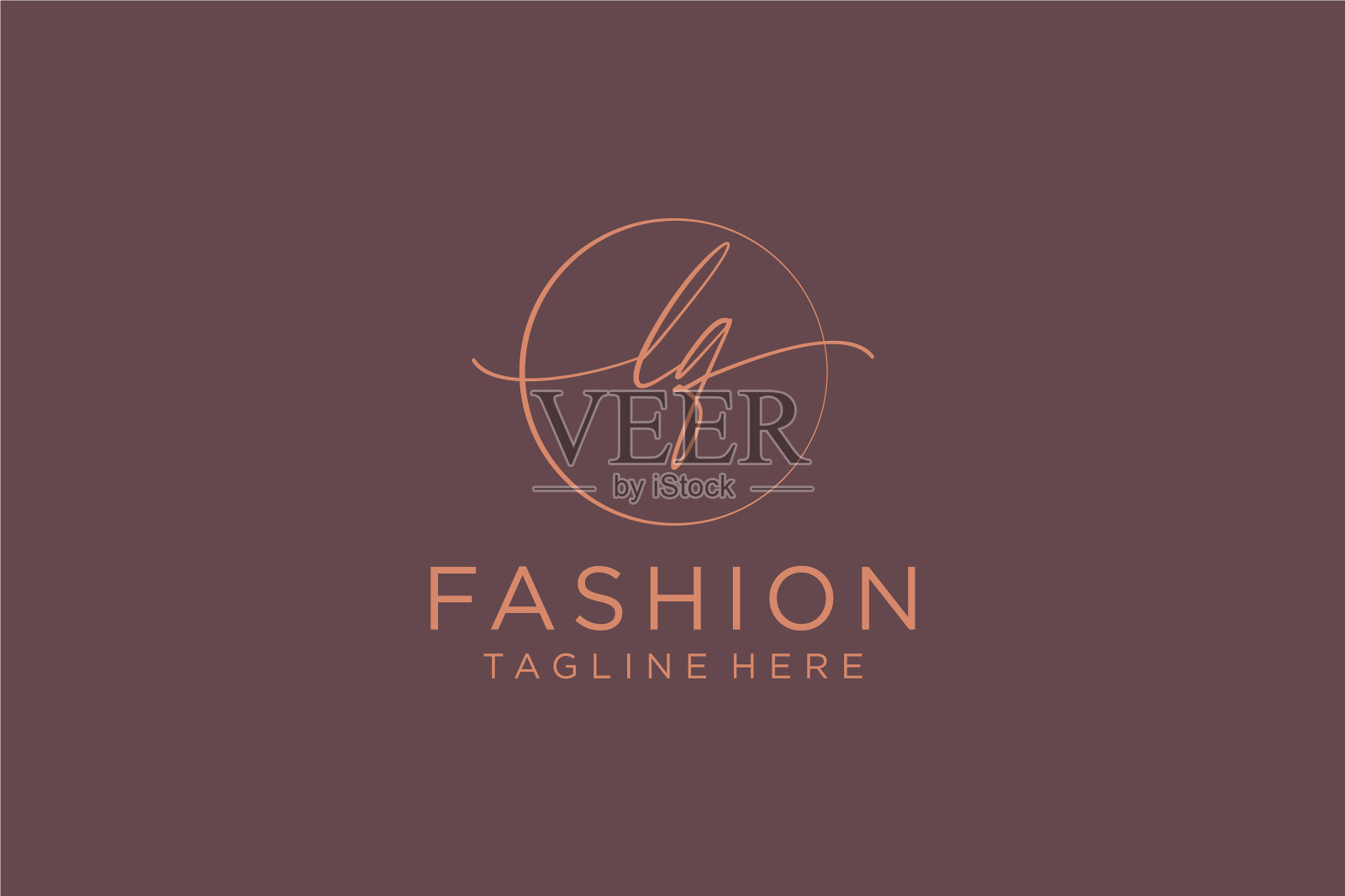 最初的lq女性标志美丽字母和插画图片素材