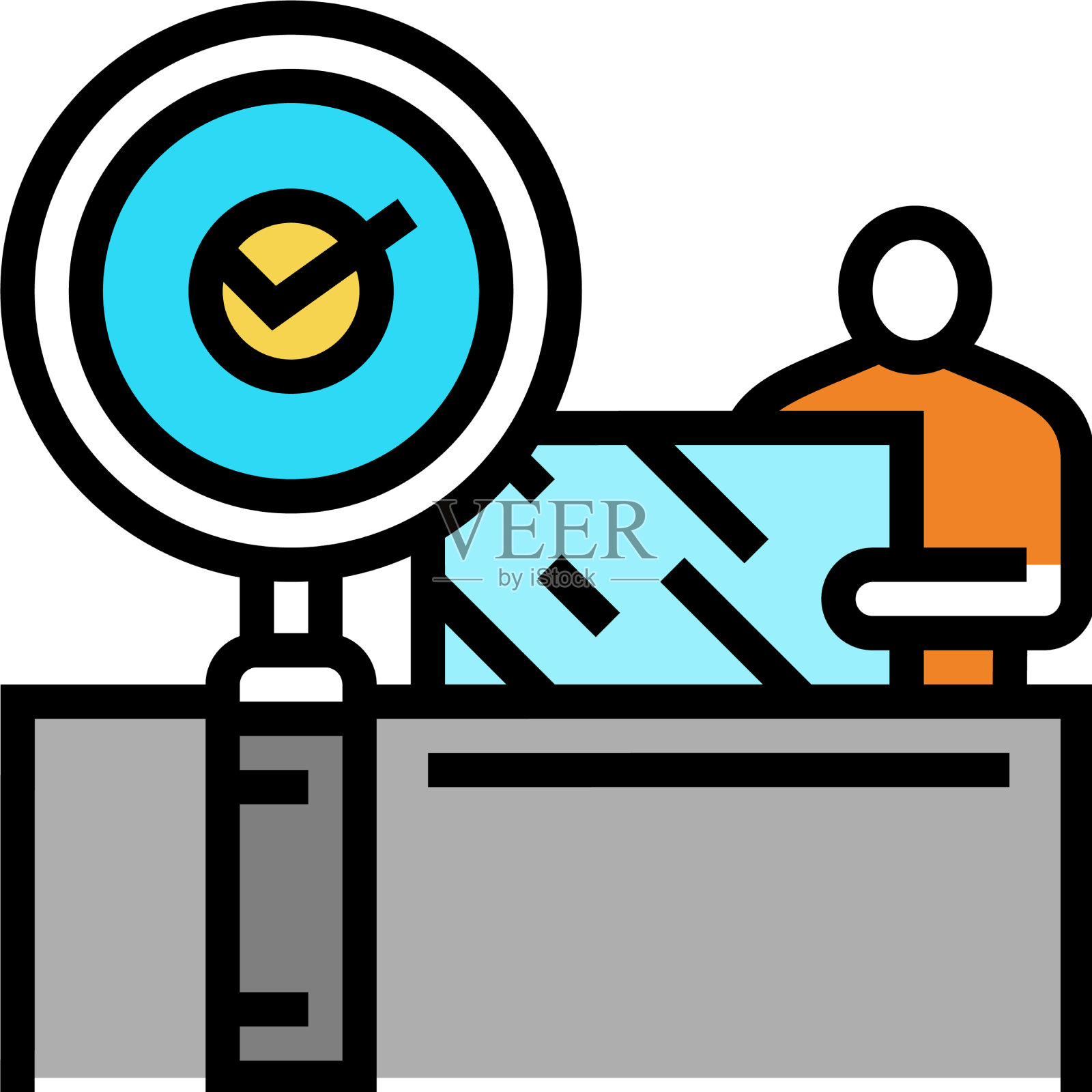 质量检测玻璃生产彩色图标图标素材