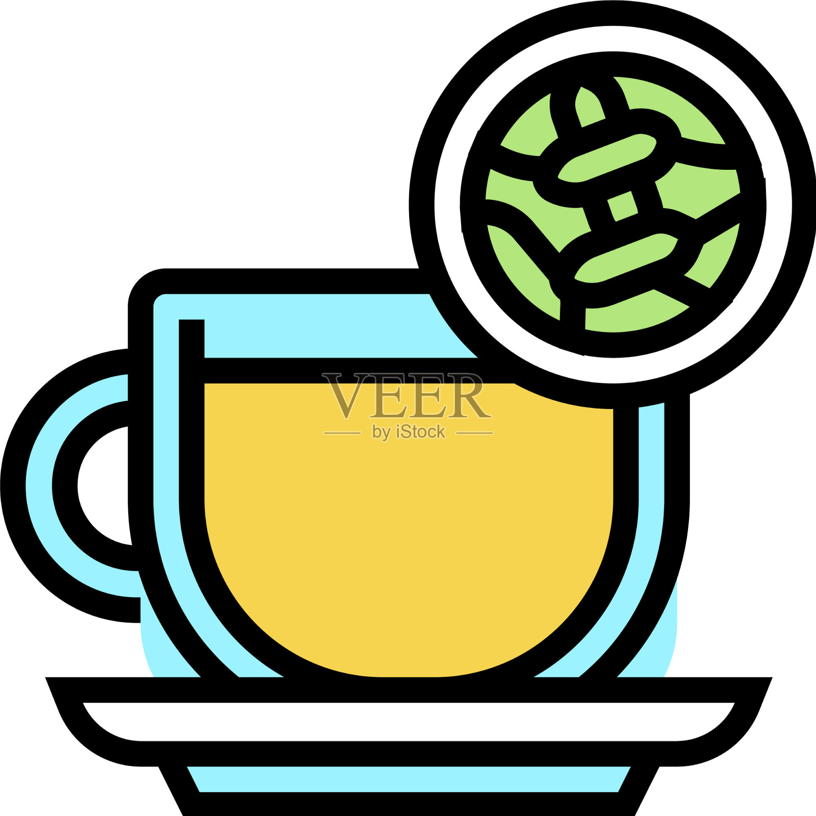 白茶色图标设计元素图片