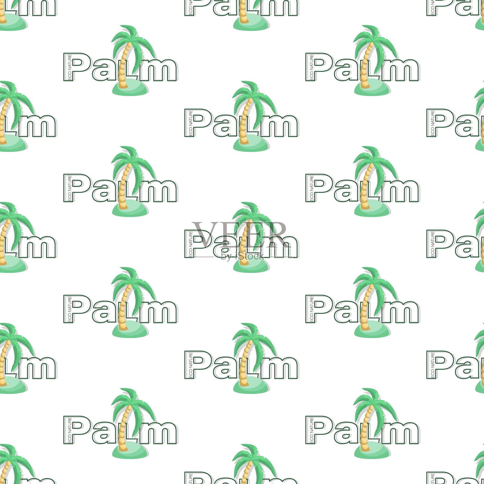 棕榈树背景孤立的图标插画图片素材