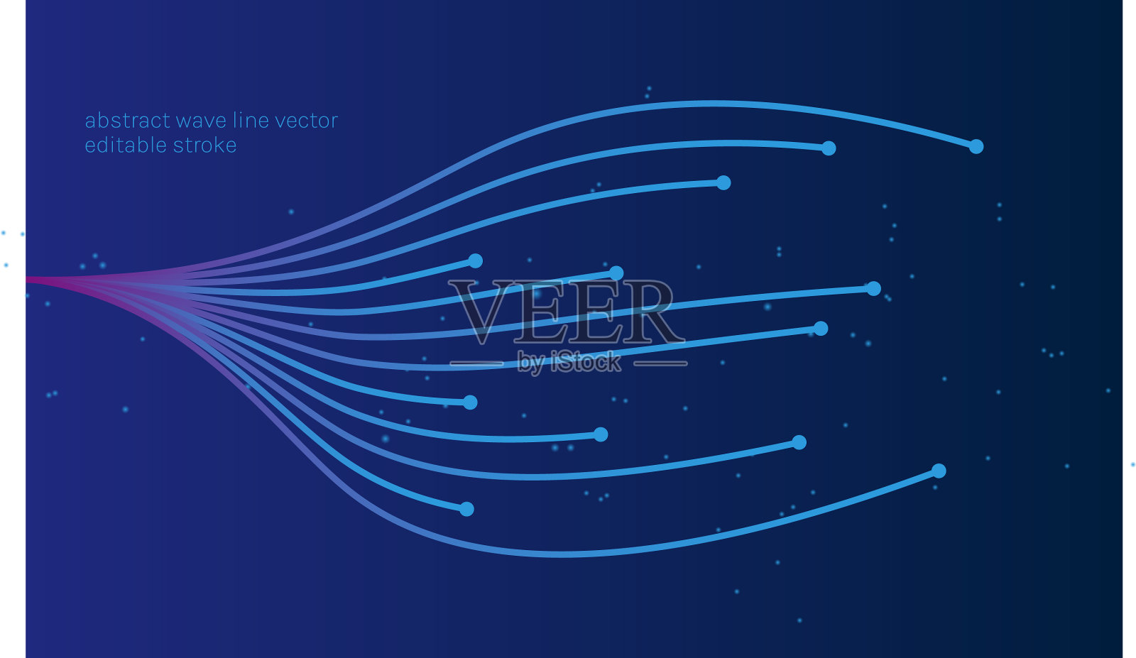 摘要互联网波浪线行程ai技术插画图片素材