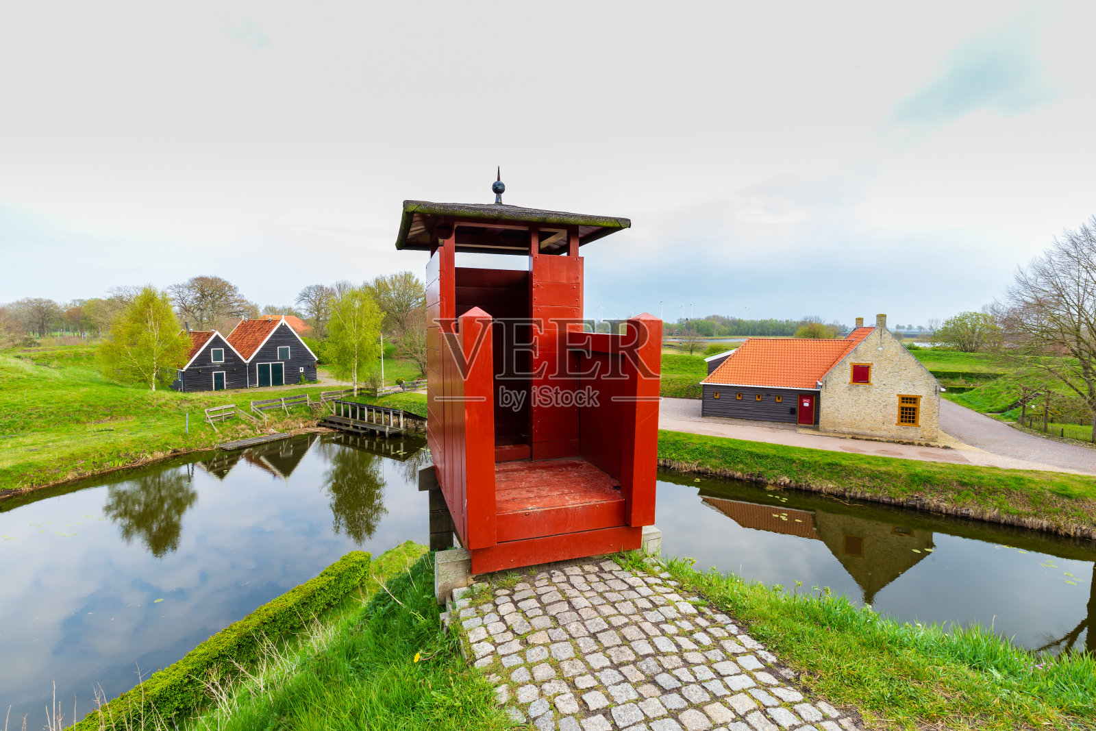 荷兰布尔坦格的一个小村庄照片摄影图片
