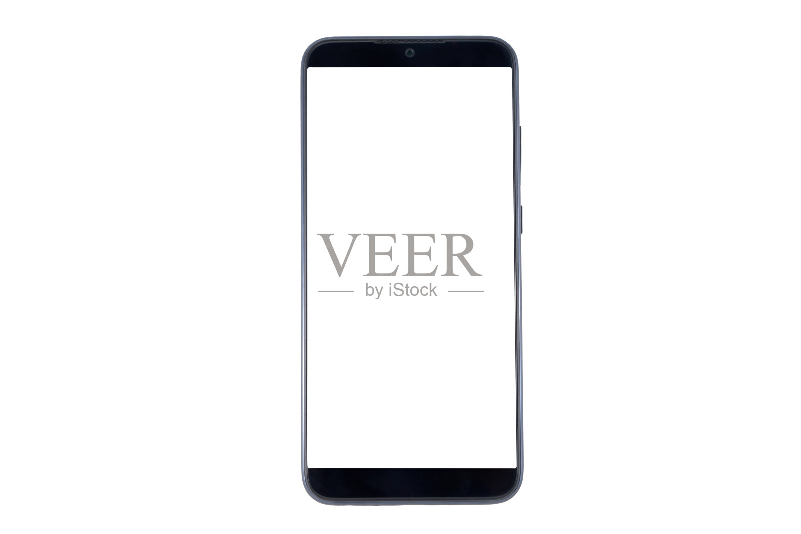 智能手机隔离在白色背景，剪辑路径。黑屏手机收起来，平放照片摄影图片