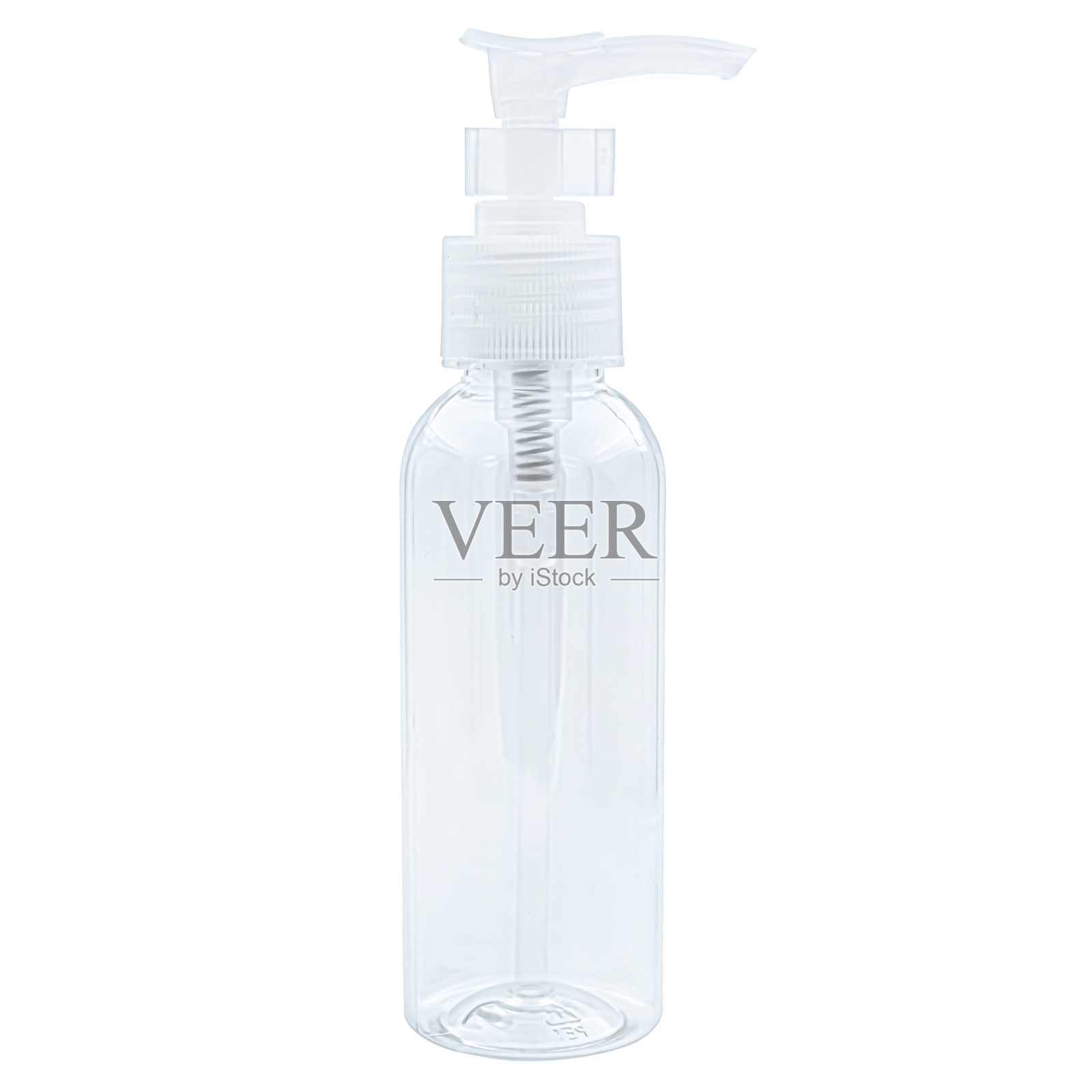 旅行化妆品透明透明的白色背景塑料照片摄影图片