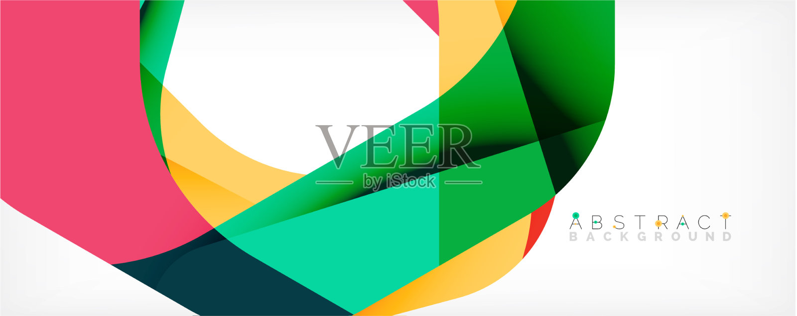 最小抽象背景-颜色重叠插画图片素材